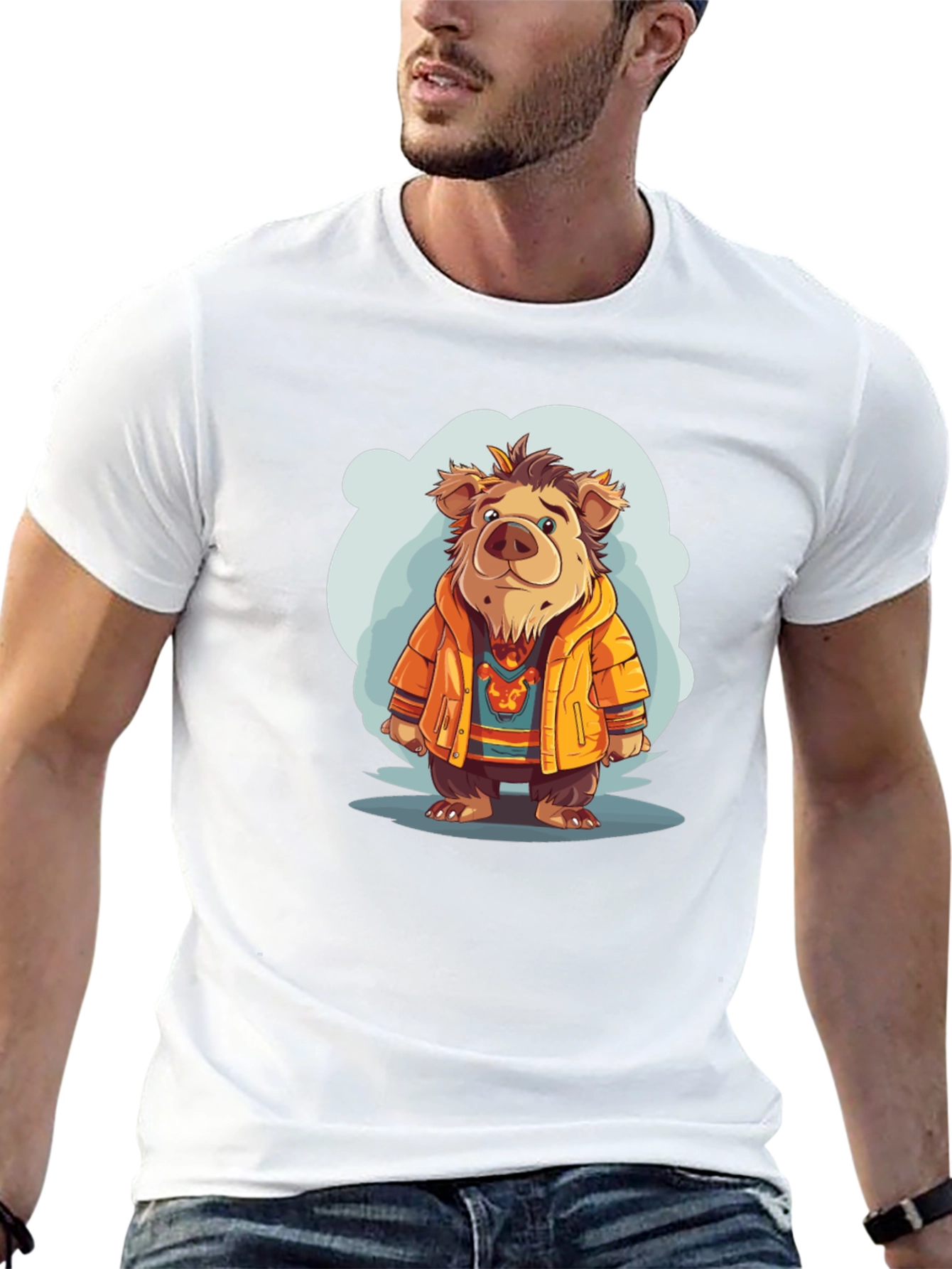 Bear Cartoon T-Shirt - Cozy Character Tee