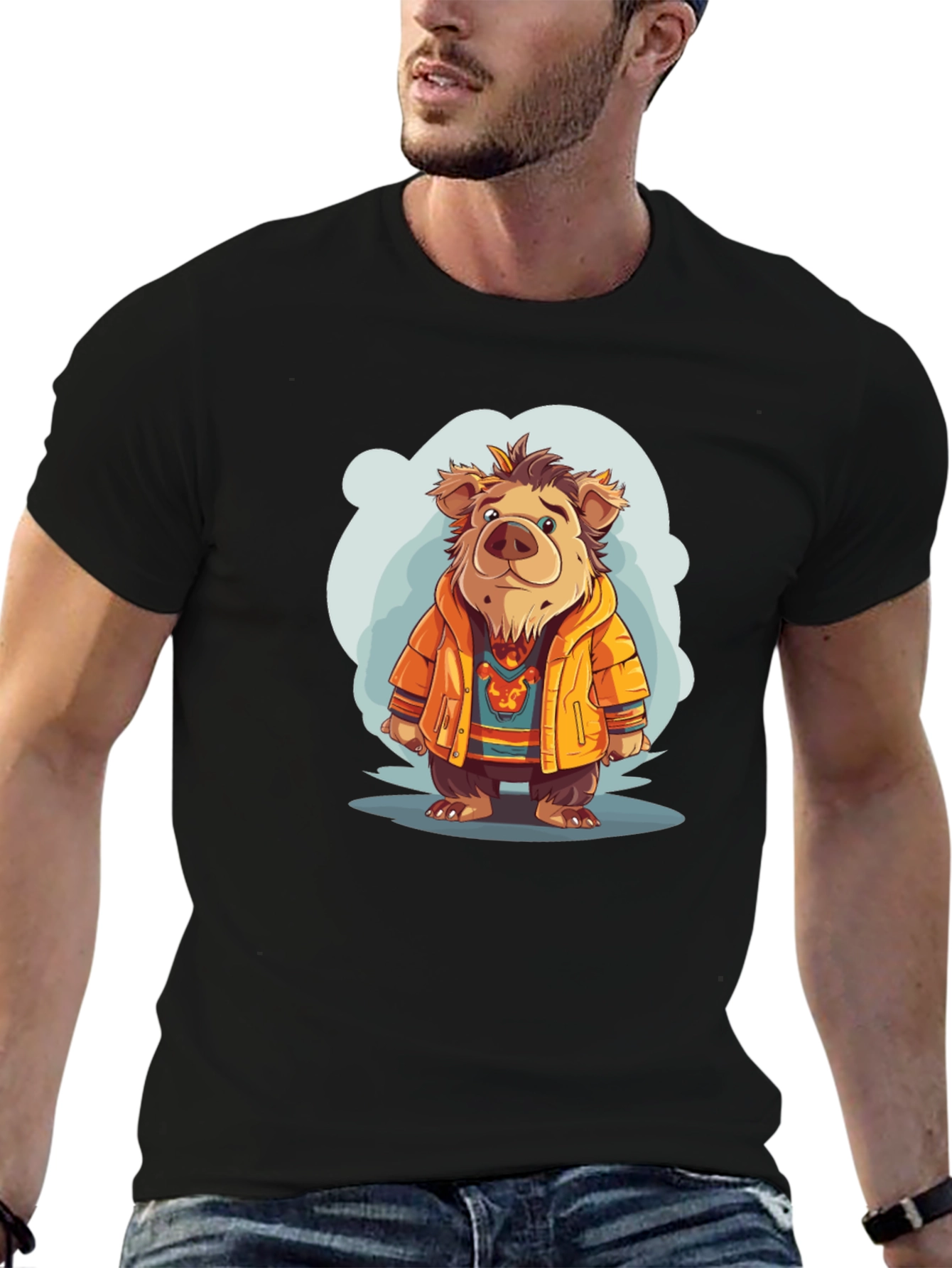 Bear Cartoon T-Shirt - Cozy Character Tee