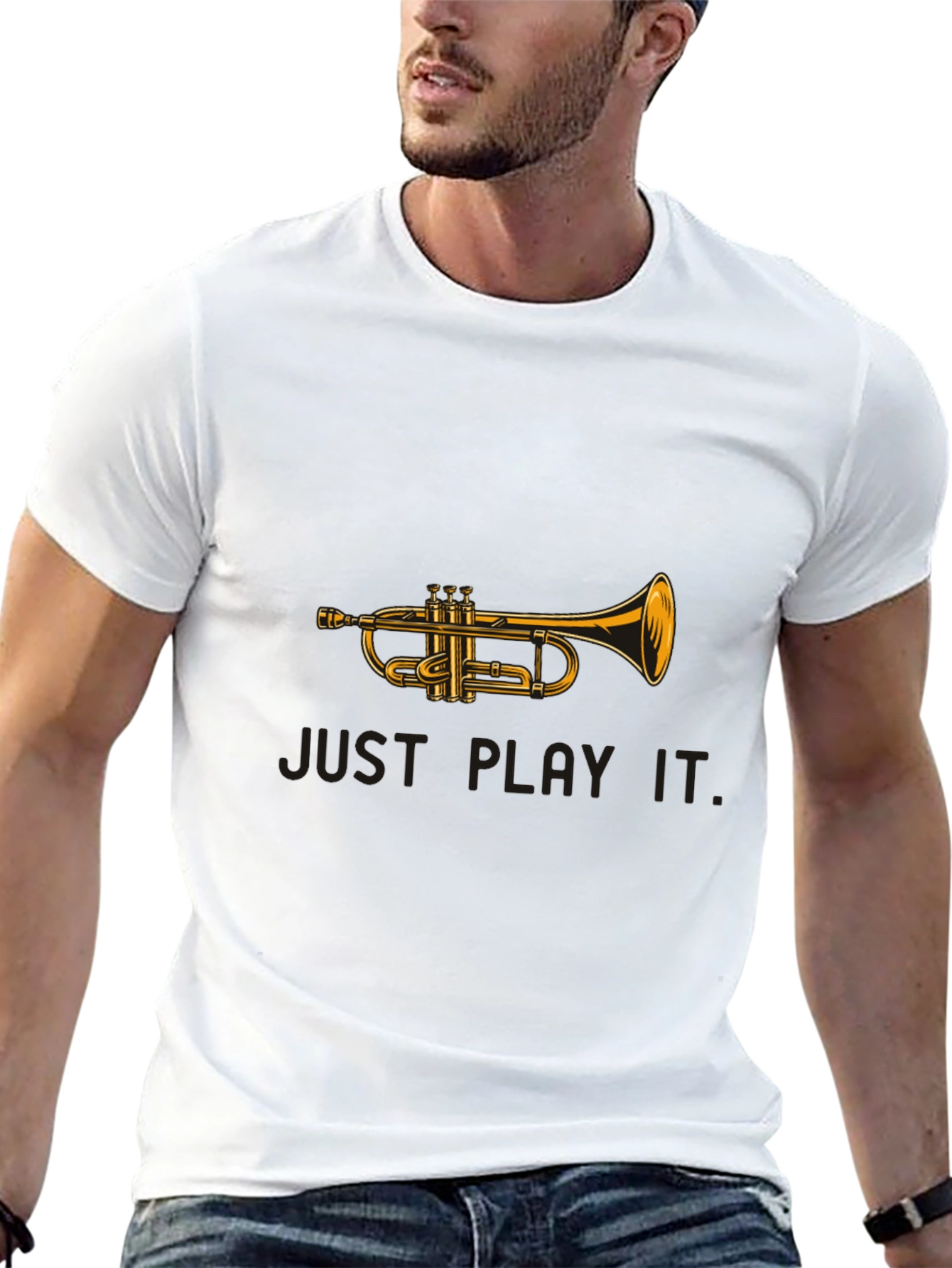 Trumpet Graphic Tee - Just Play It!