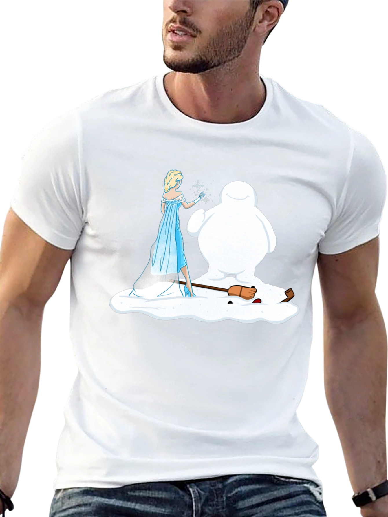 Elsa & Olaf Cartoon T-Shirt