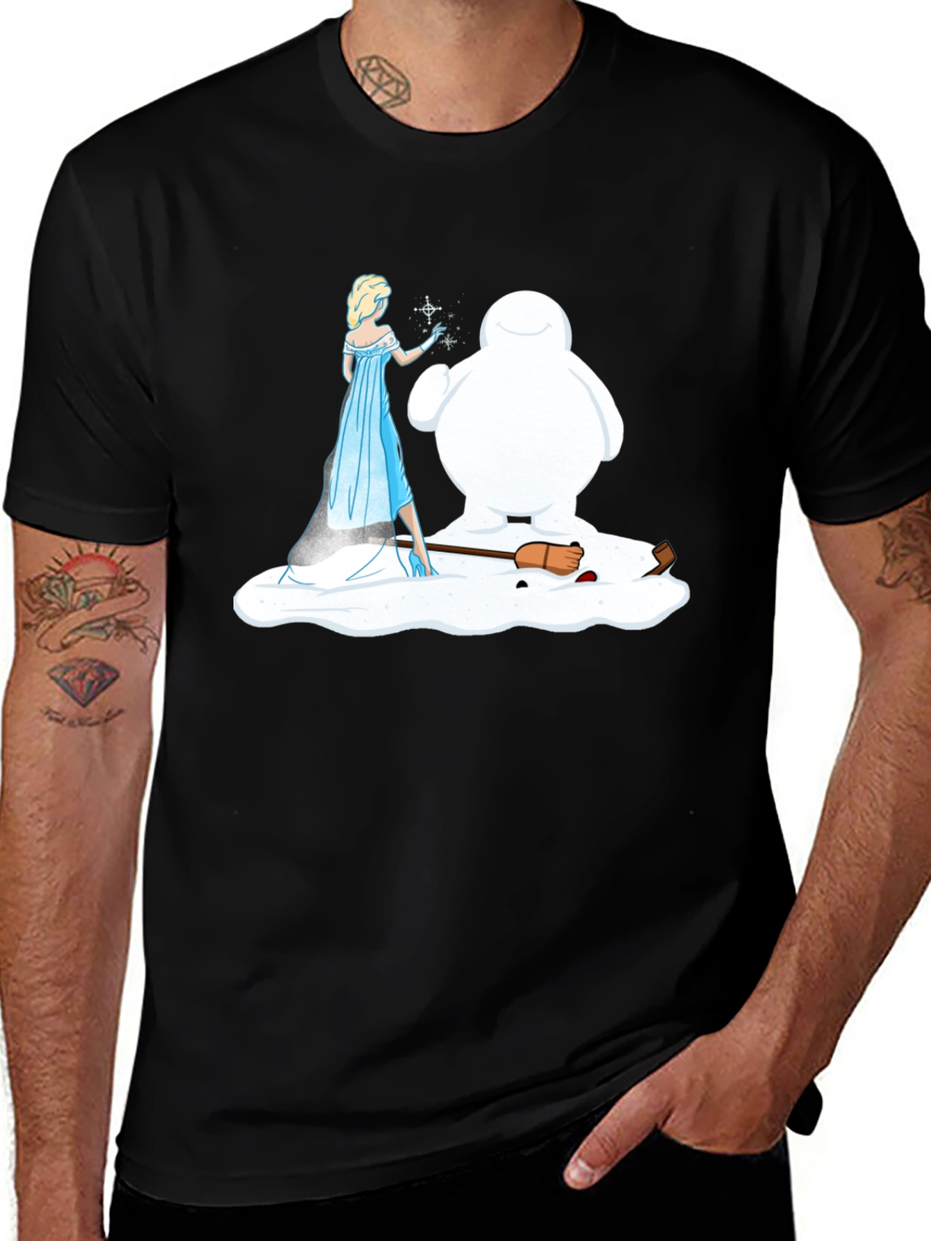 Elsa & Olaf Cartoon T-Shirt