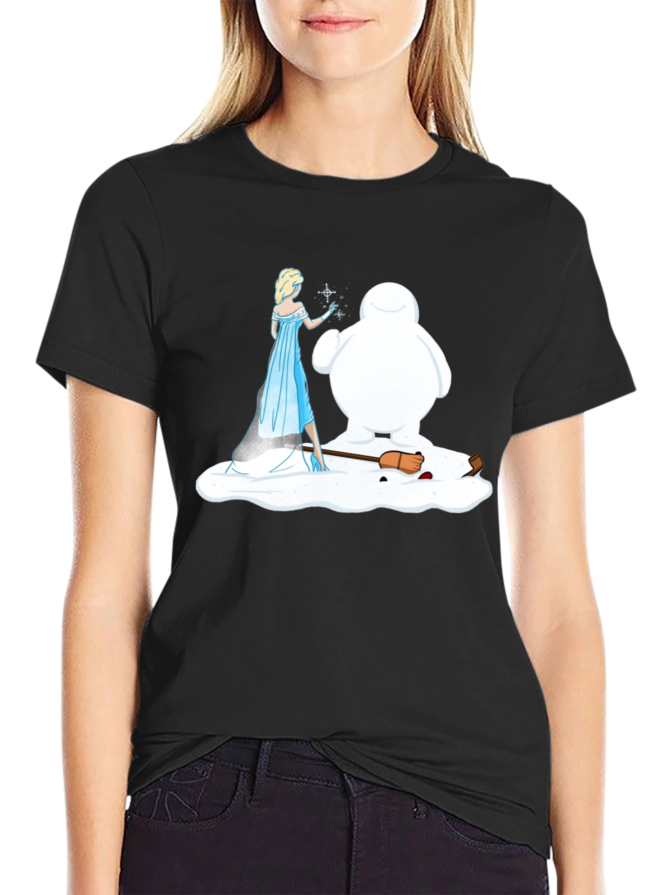 Elsa & Olaf Cartoon T-Shirt