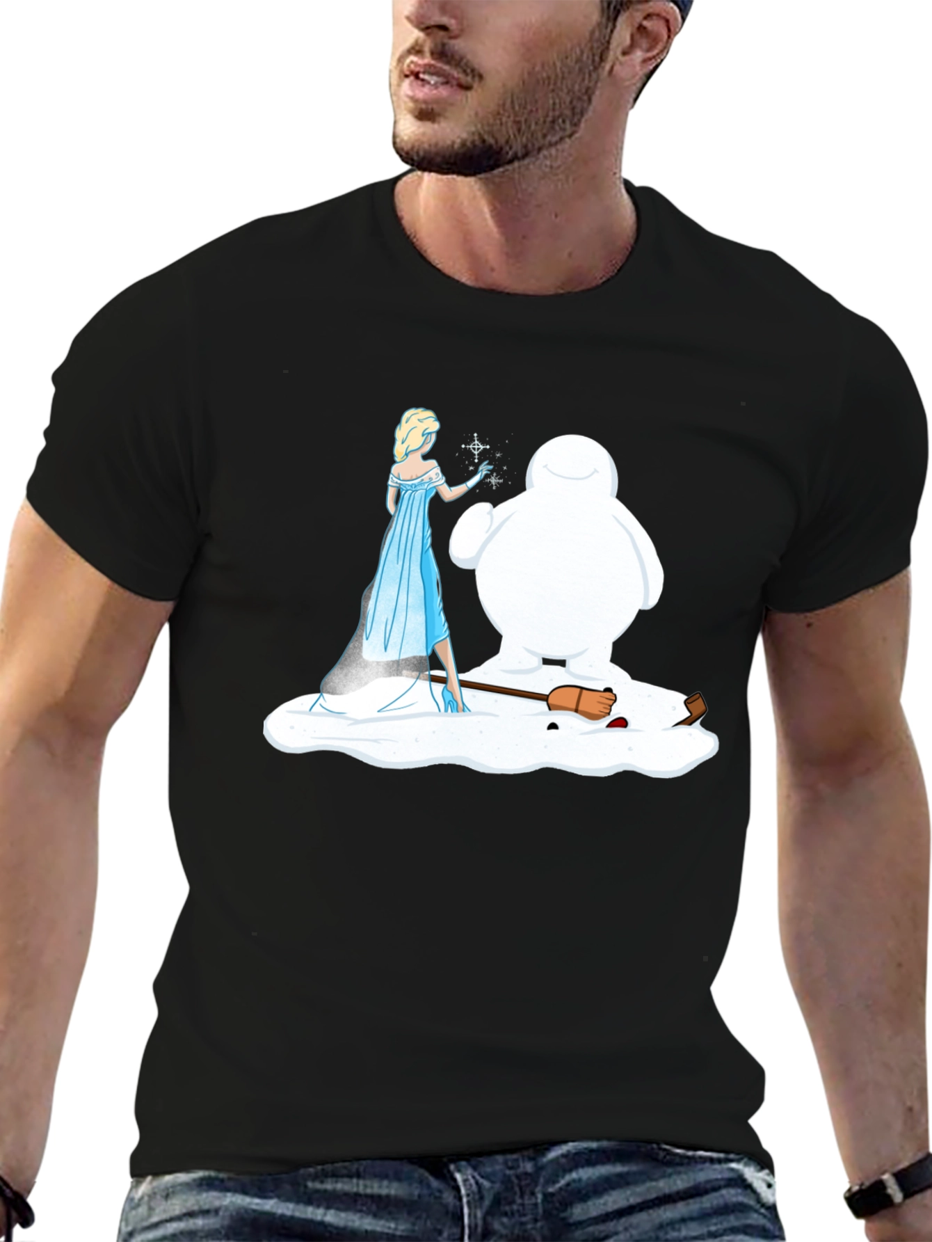 Elsa & Olaf Cartoon T-Shirt