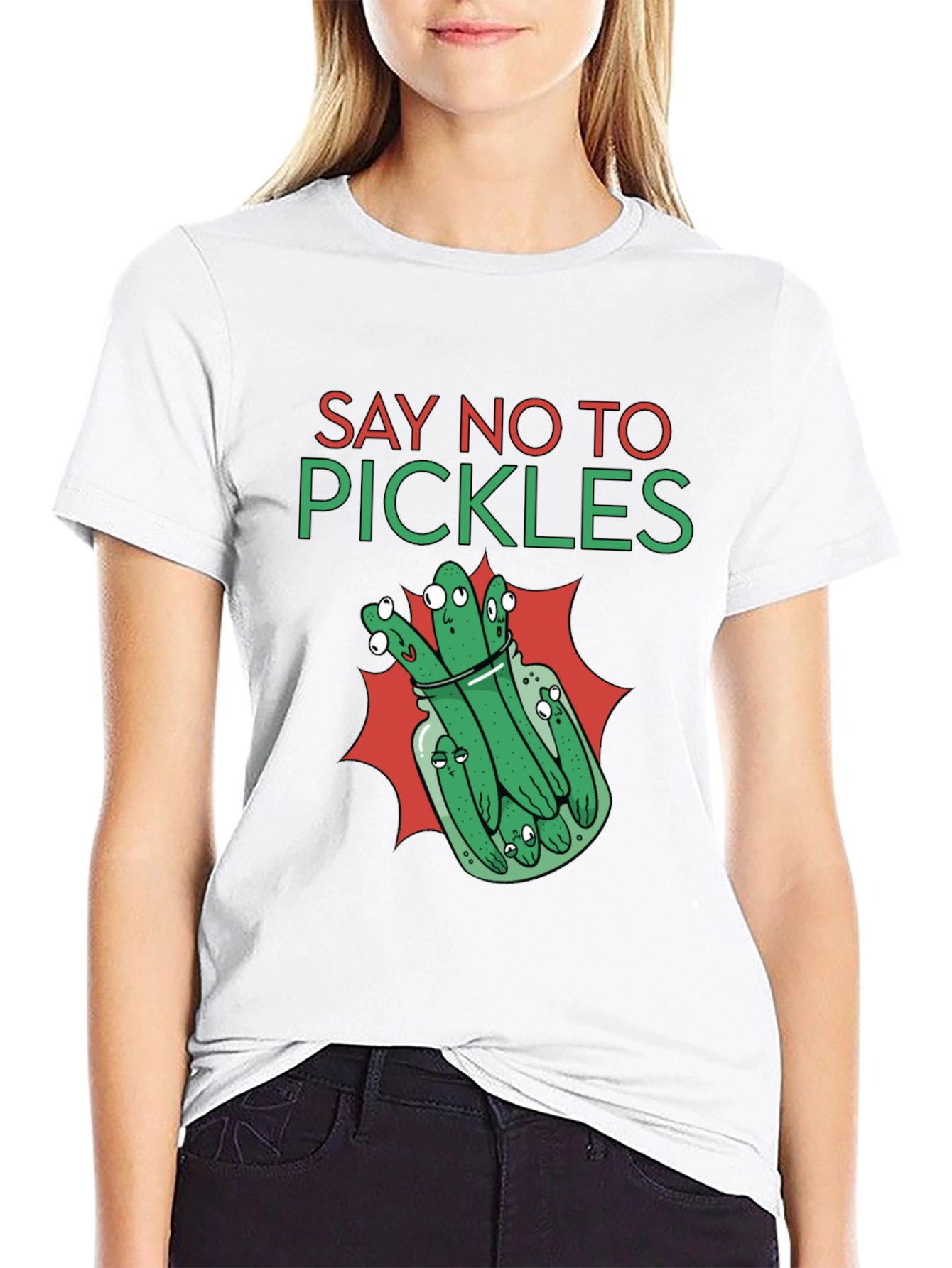 Say No to Pickles Funny Graphic T-Shirt