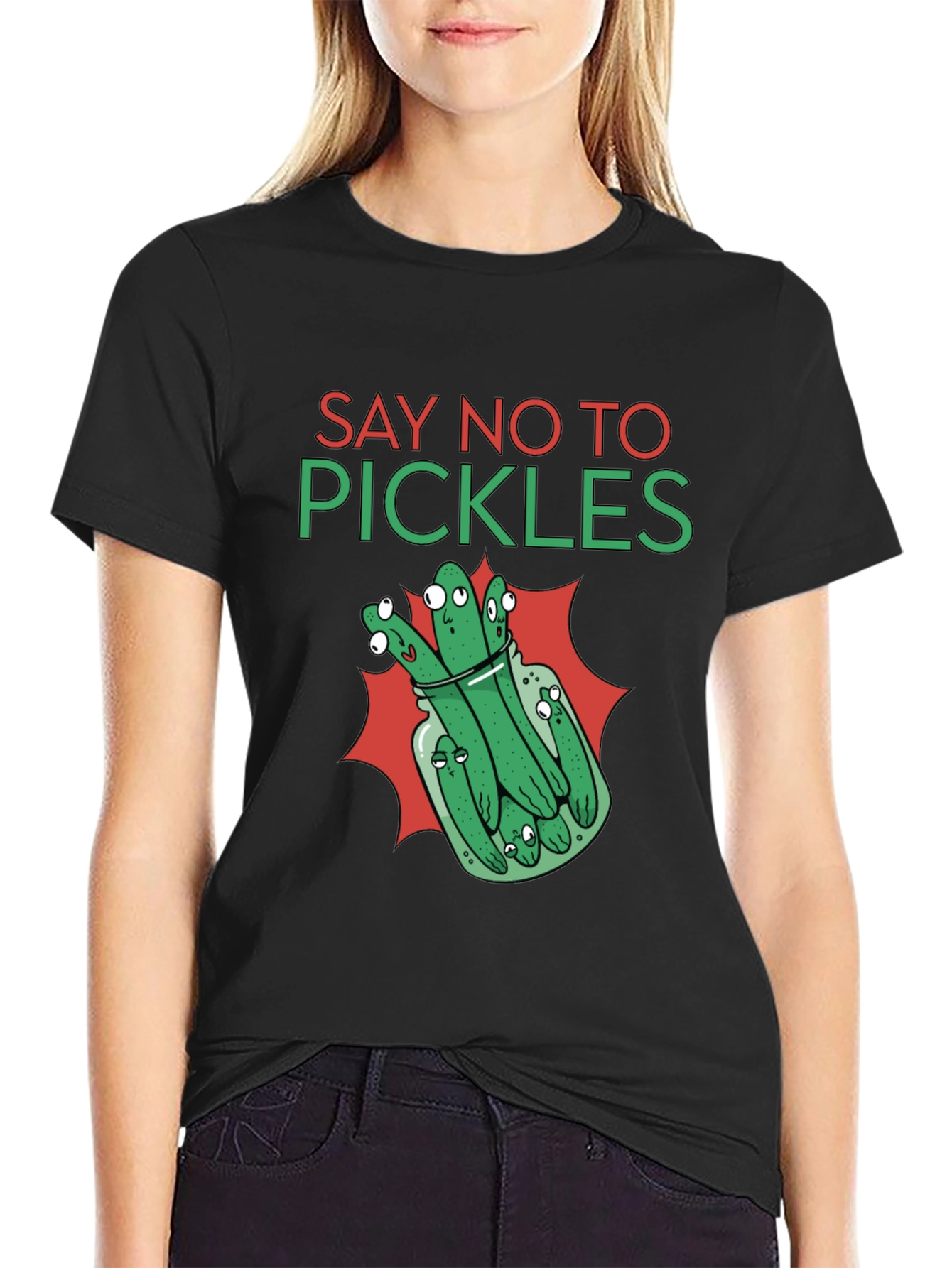 Say No to Pickles Funny Graphic T-Shirt