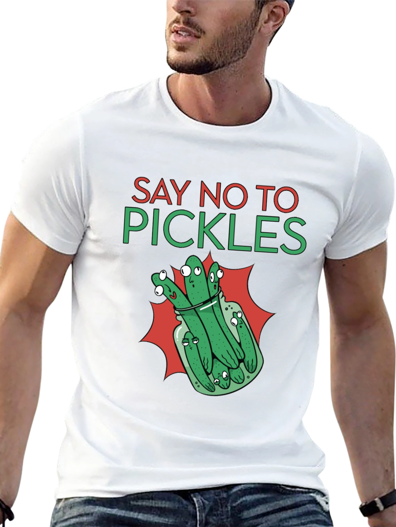 Say No to Pickles Funny Graphic T-Shirt