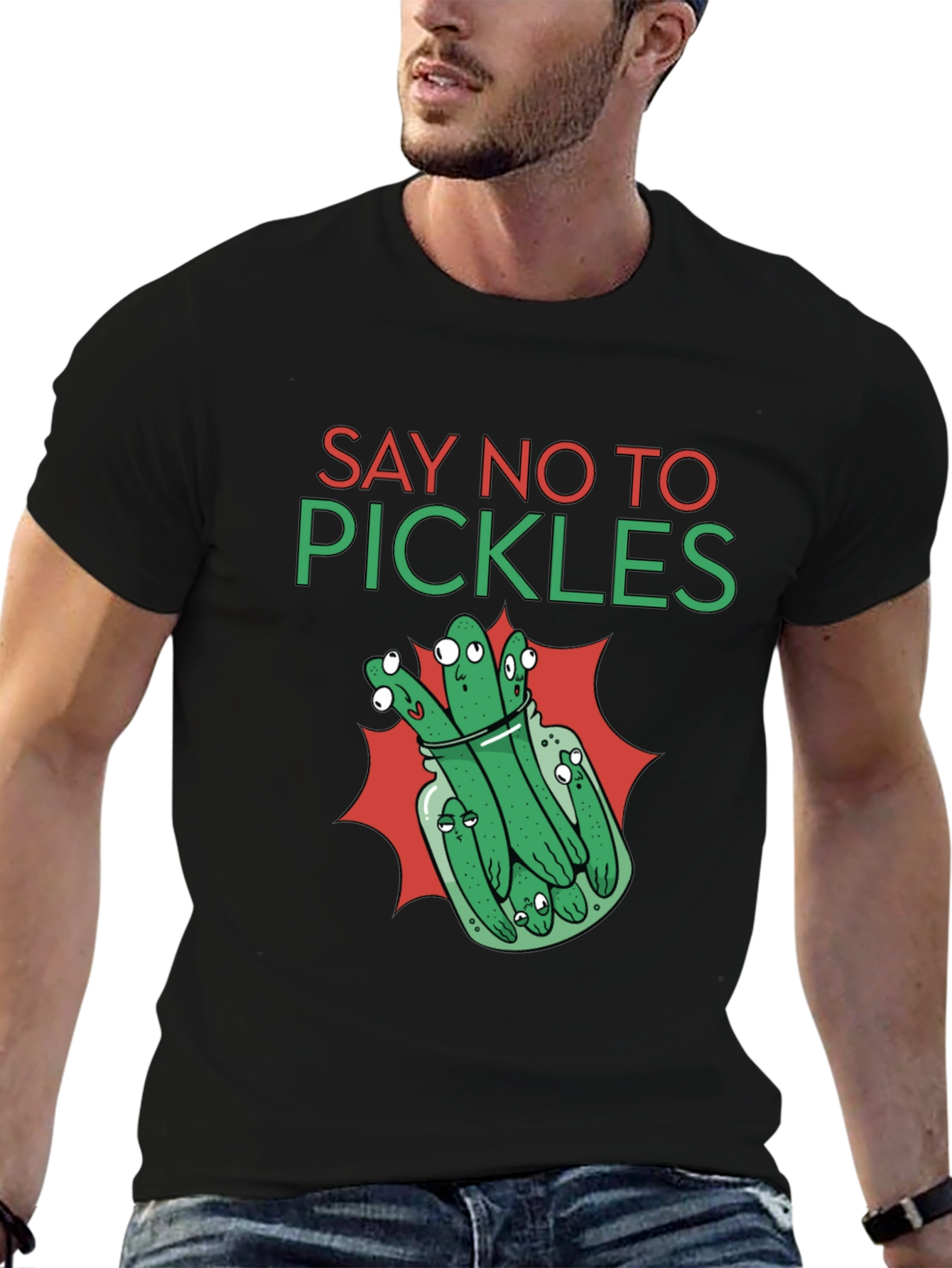 Say No to Pickles Funny Graphic T-Shirt
