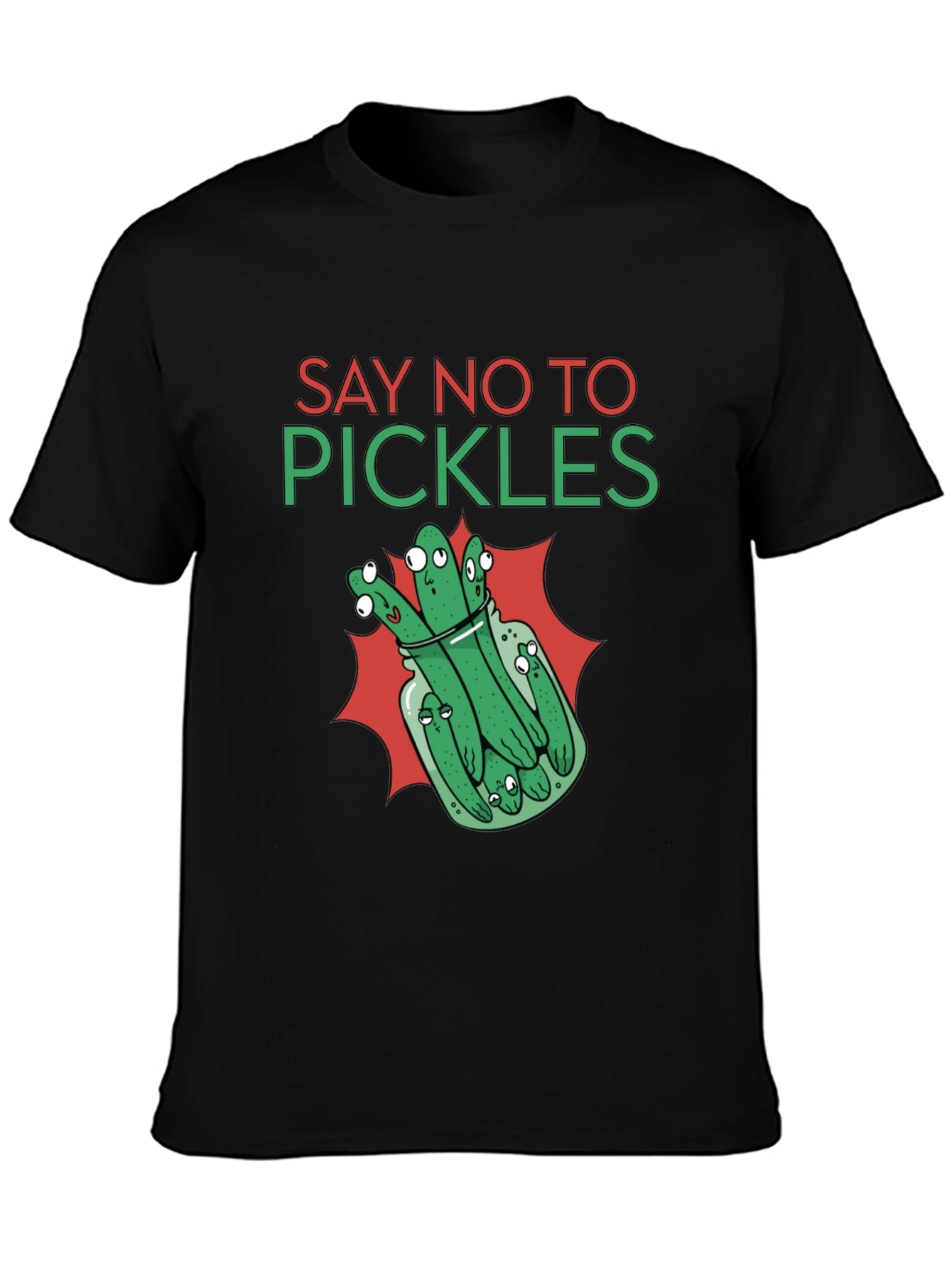 Say No to Pickles Funny Graphic T-Shirt