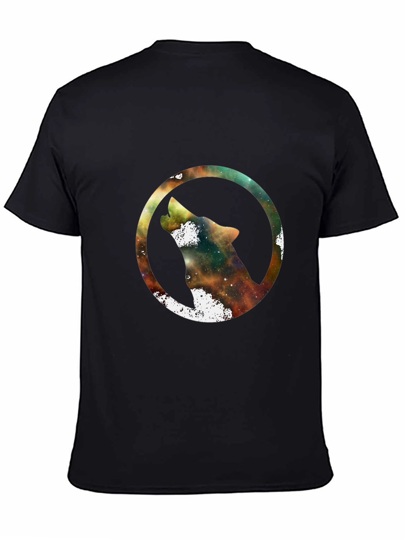 Galaxy Wolf T-Shirt - Stylish Black Tee