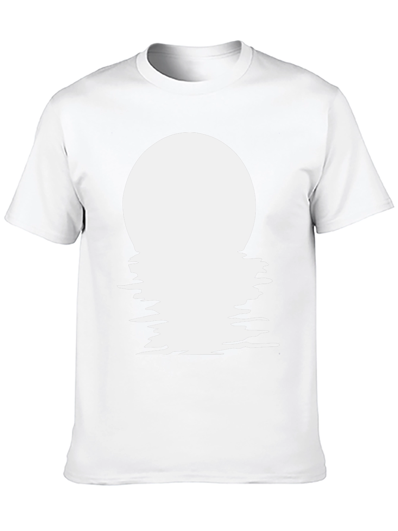 Moon Reflection Graphic Tee - Black Cotton Blend T-Shirt