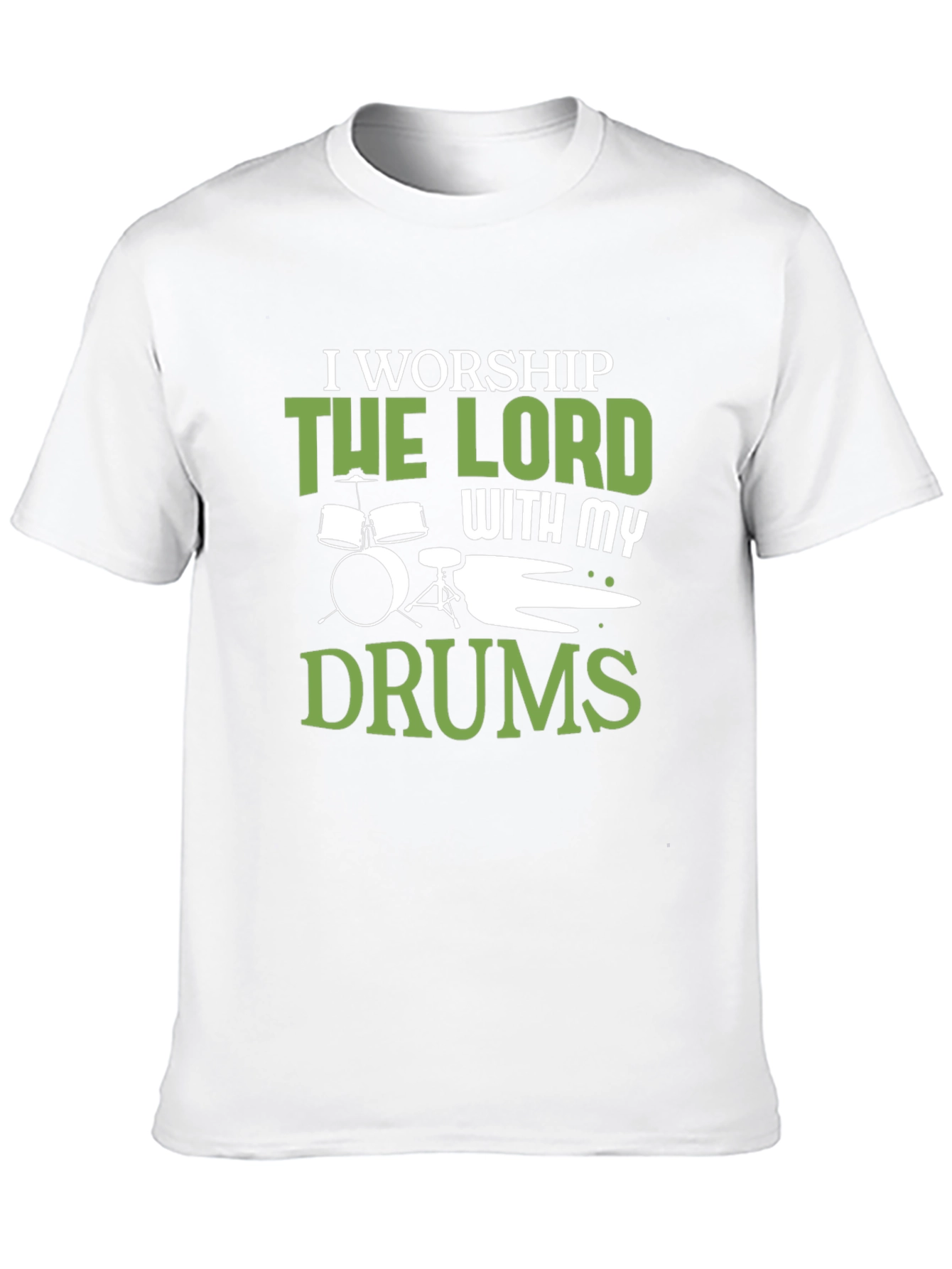 Worship Drums Graphic Tee - Black Cotton T-Shirt
