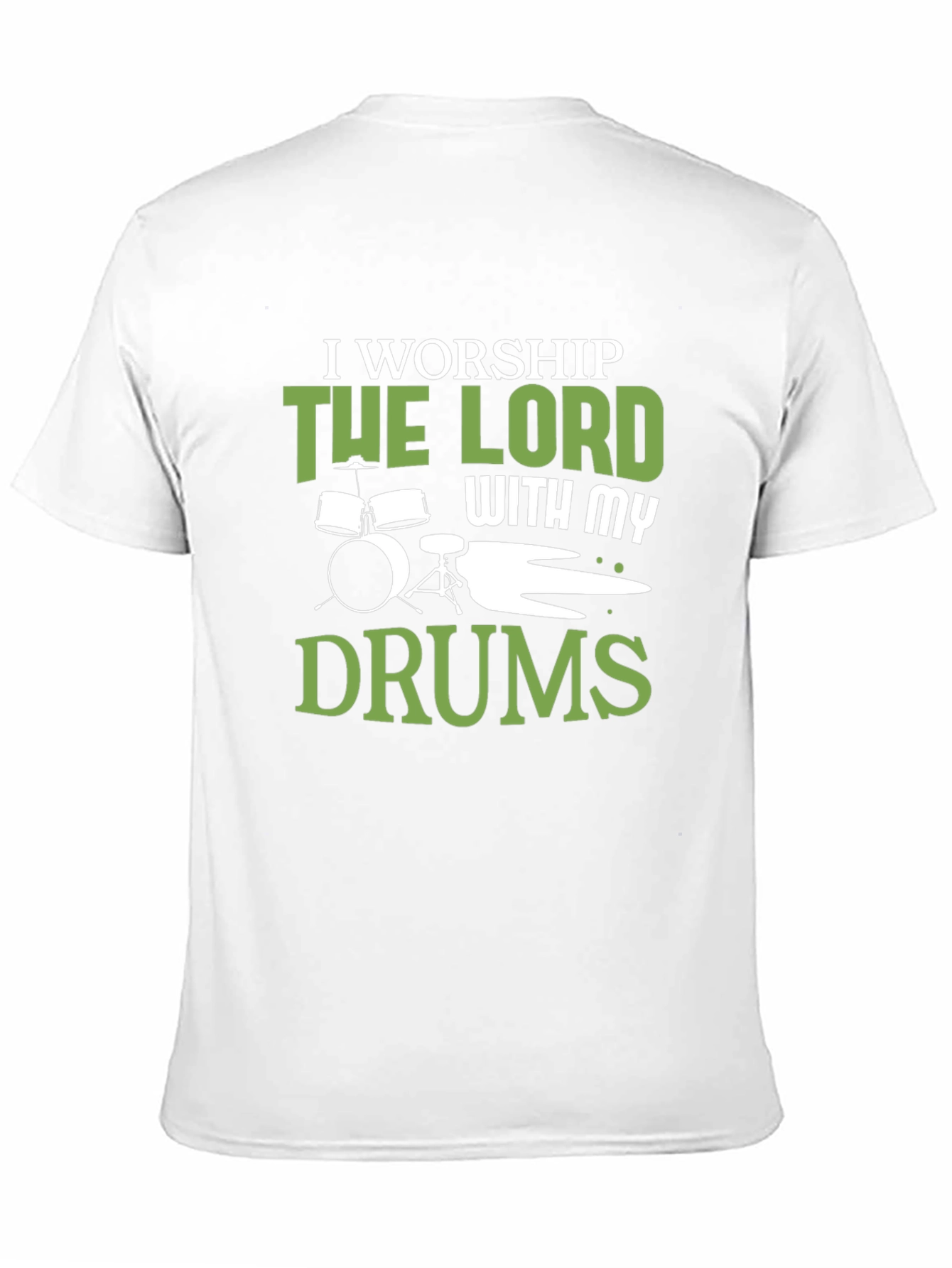 Worship Drums Graphic Tee - Black Cotton T-Shirt