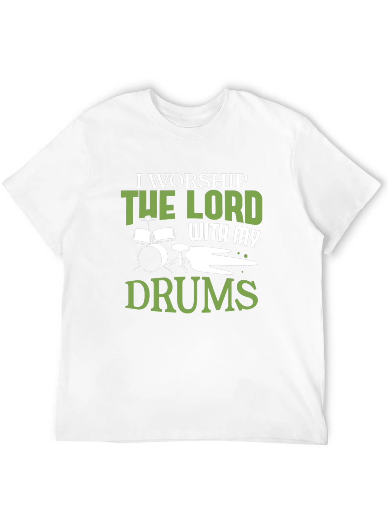 Worship Drums Graphic Tee - Black Cotton T-Shirt