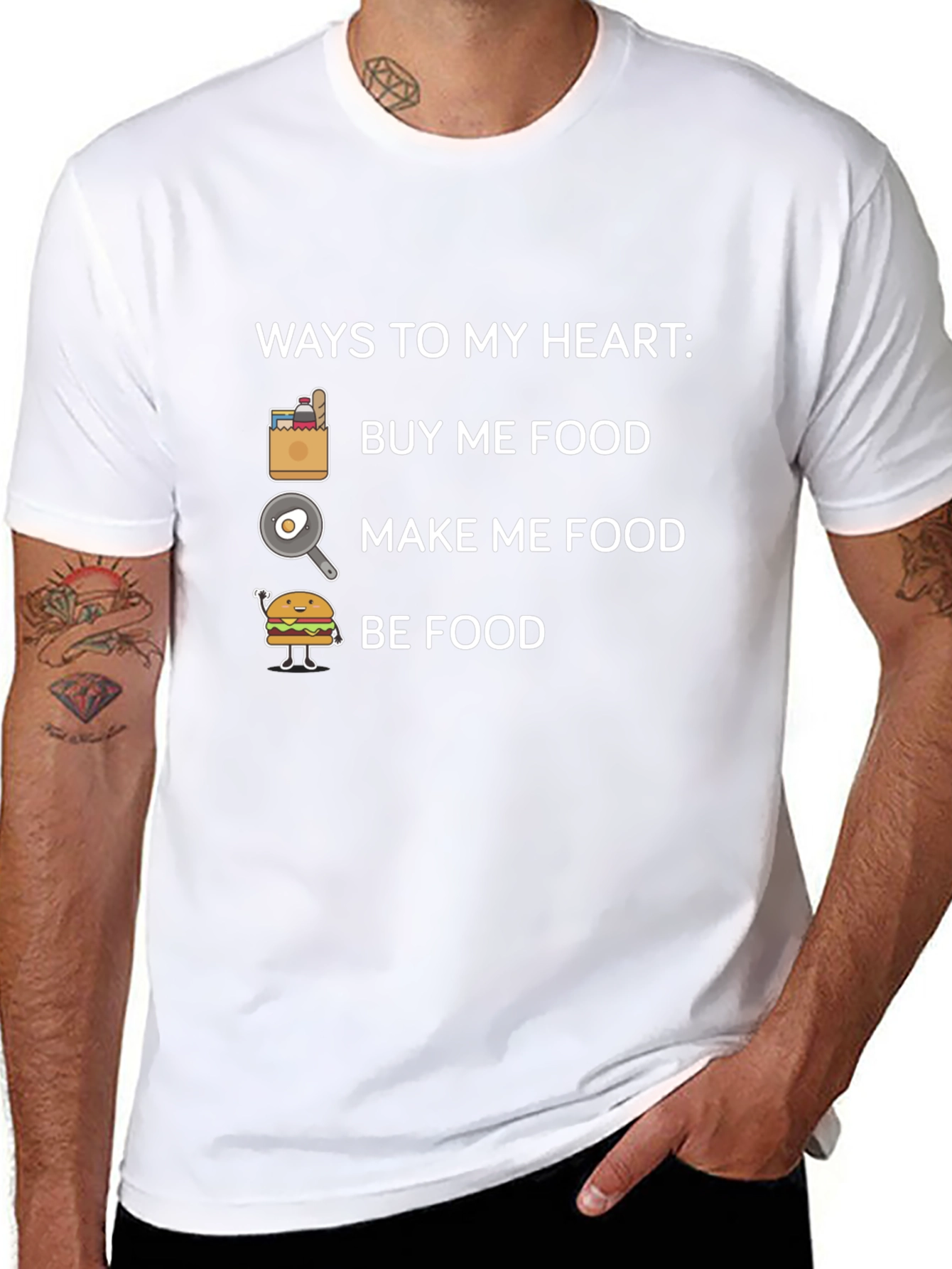 Ways to My Heart Funny Food T-Shirt