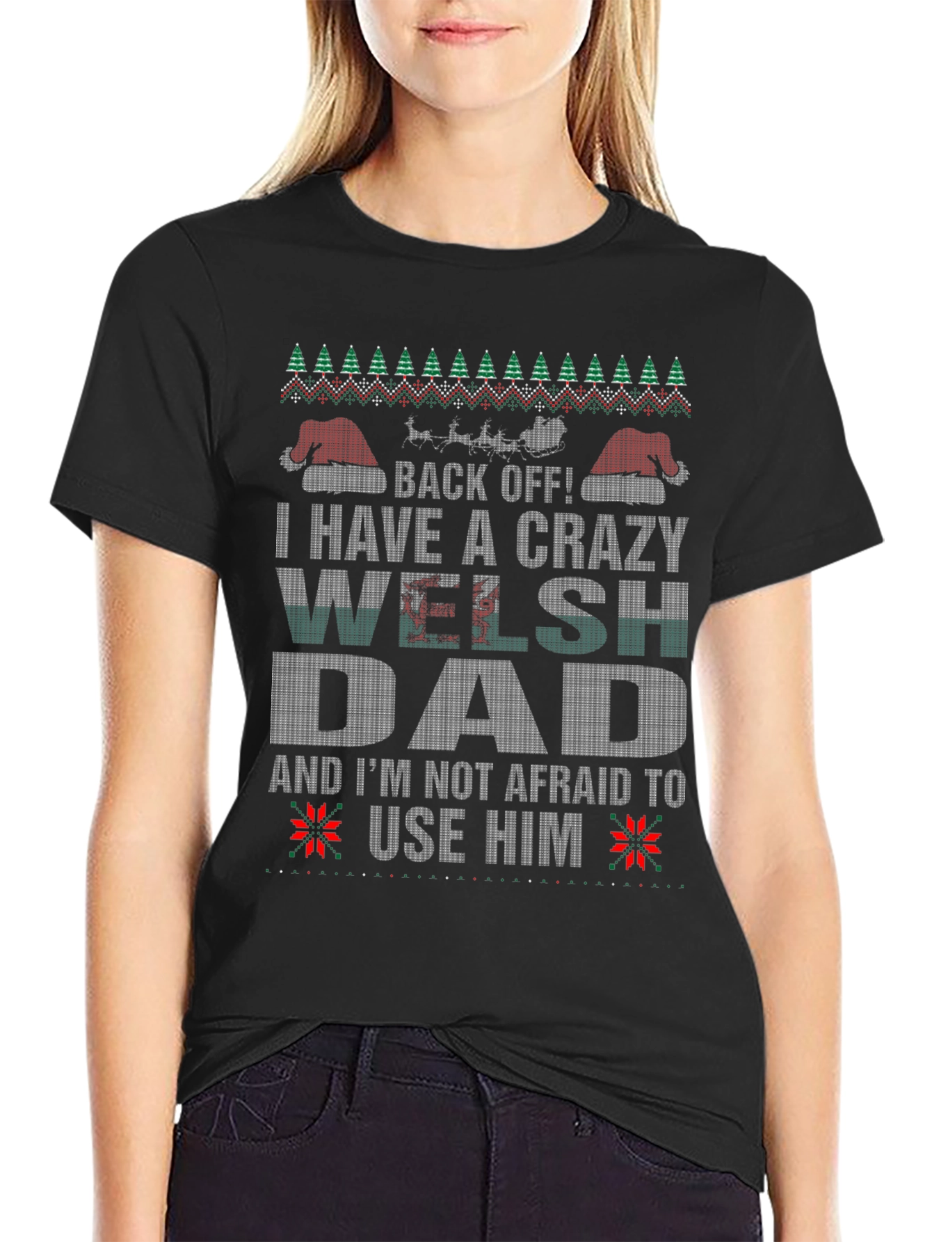 Crazy Welsh Dad Christmas T-Shirt