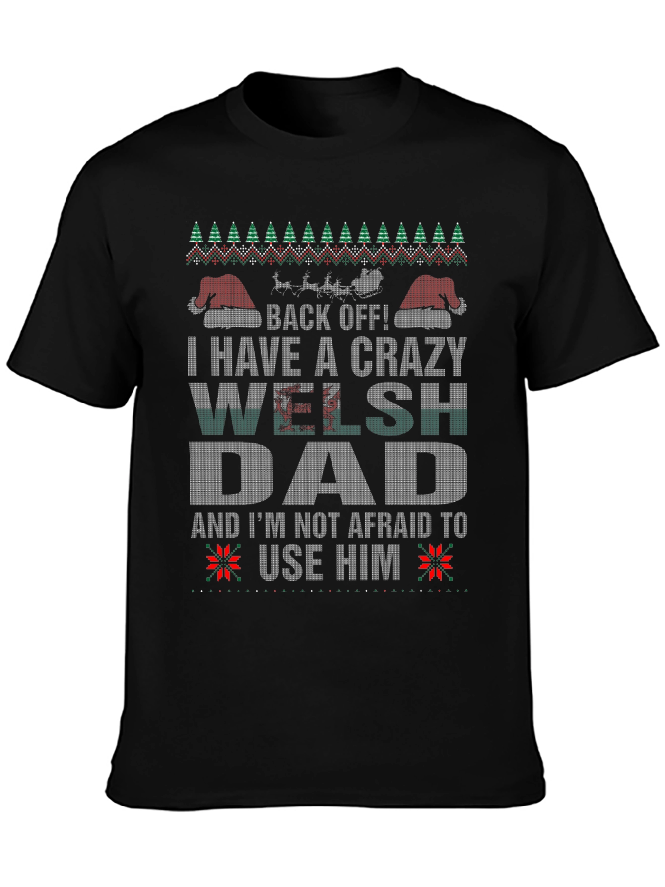 Crazy Welsh Dad Christmas T-Shirt