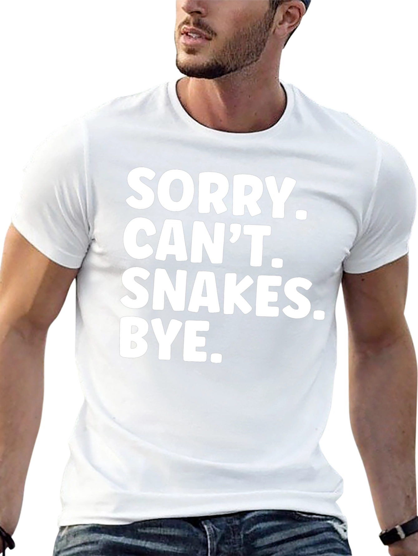 Sorry Cant. Snakes. Bye. T-Shirt - Black