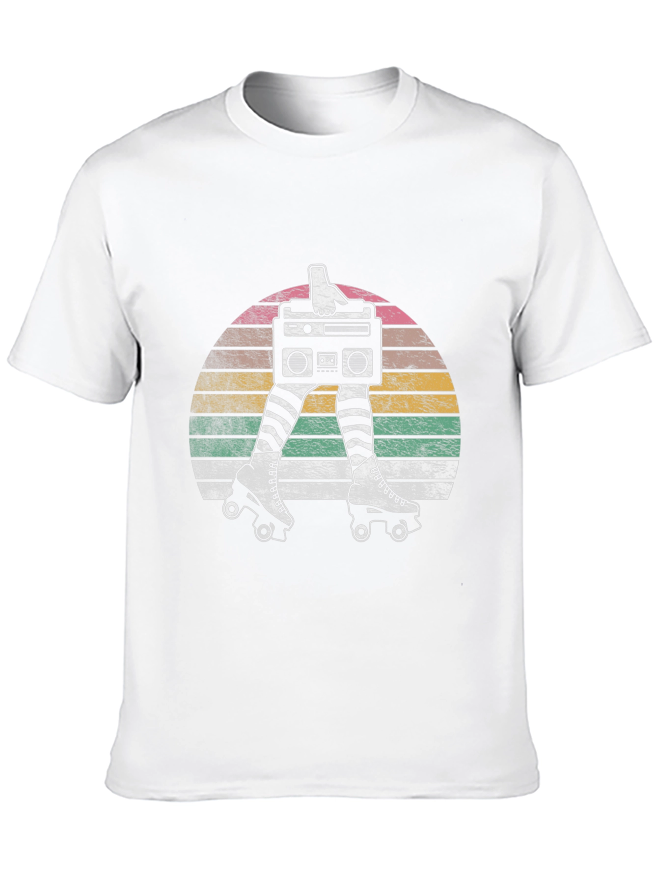 Retro Roller Disco Boombox Graphic Tee