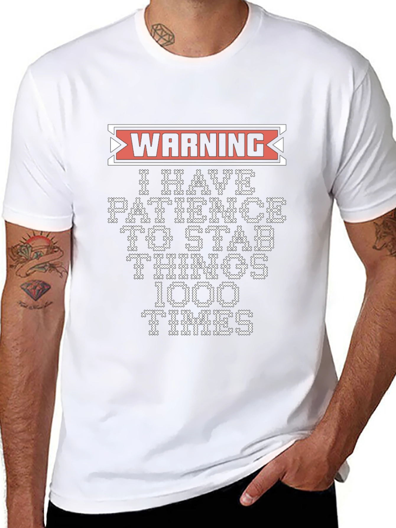 Warning: I Have Patience Graphic Novelty T-Shirt