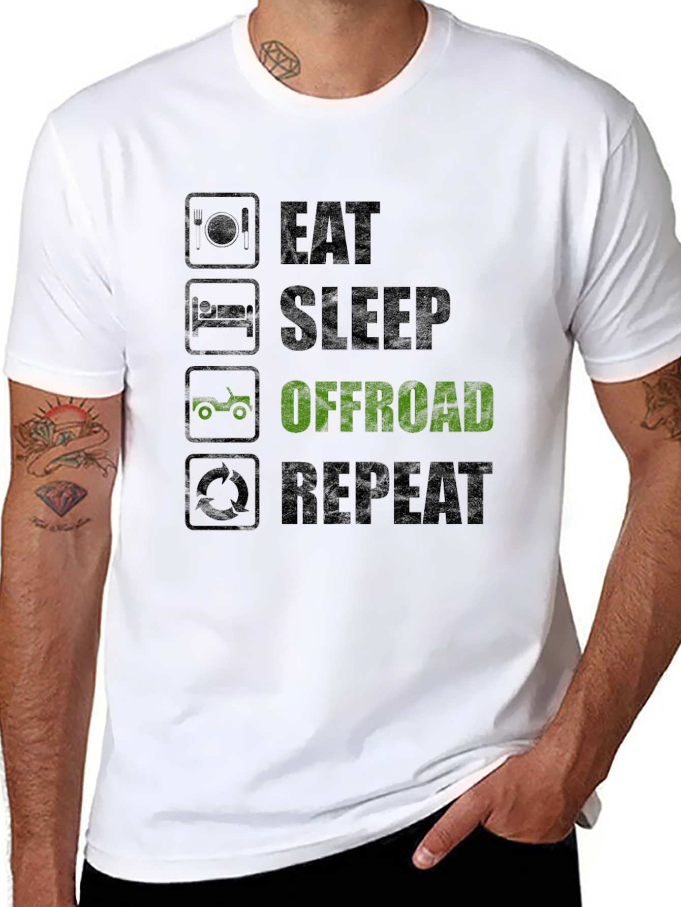 Eat Sleep Offroad Repeat Black T-Shirt