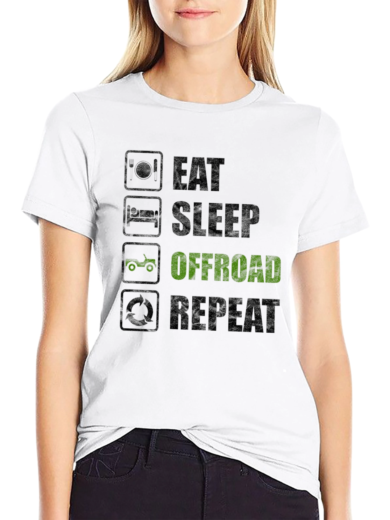 Eat Sleep Offroad Repeat Black T-Shirt