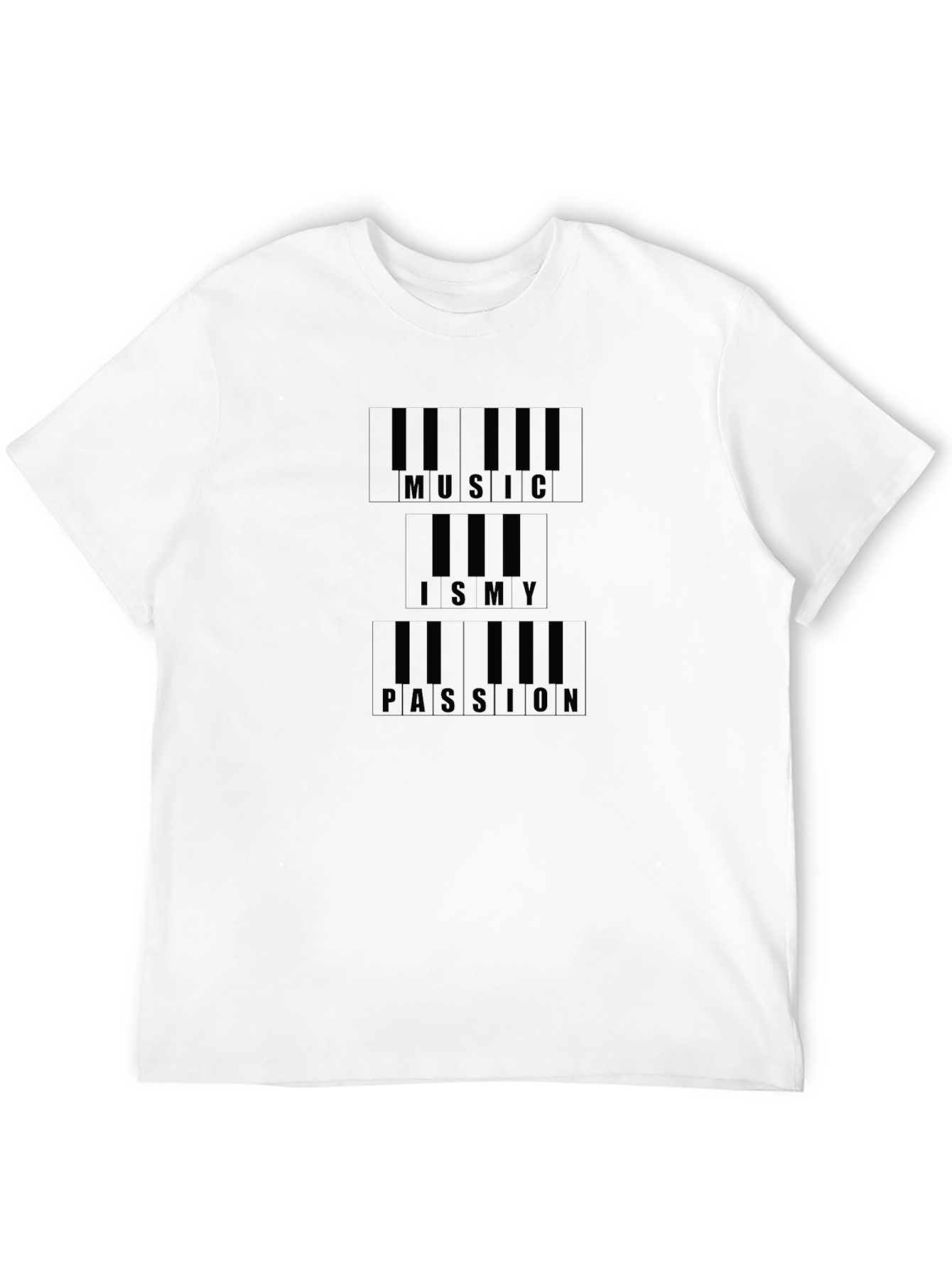 Music is My Passion Graphic Tee - Black T-Shirt