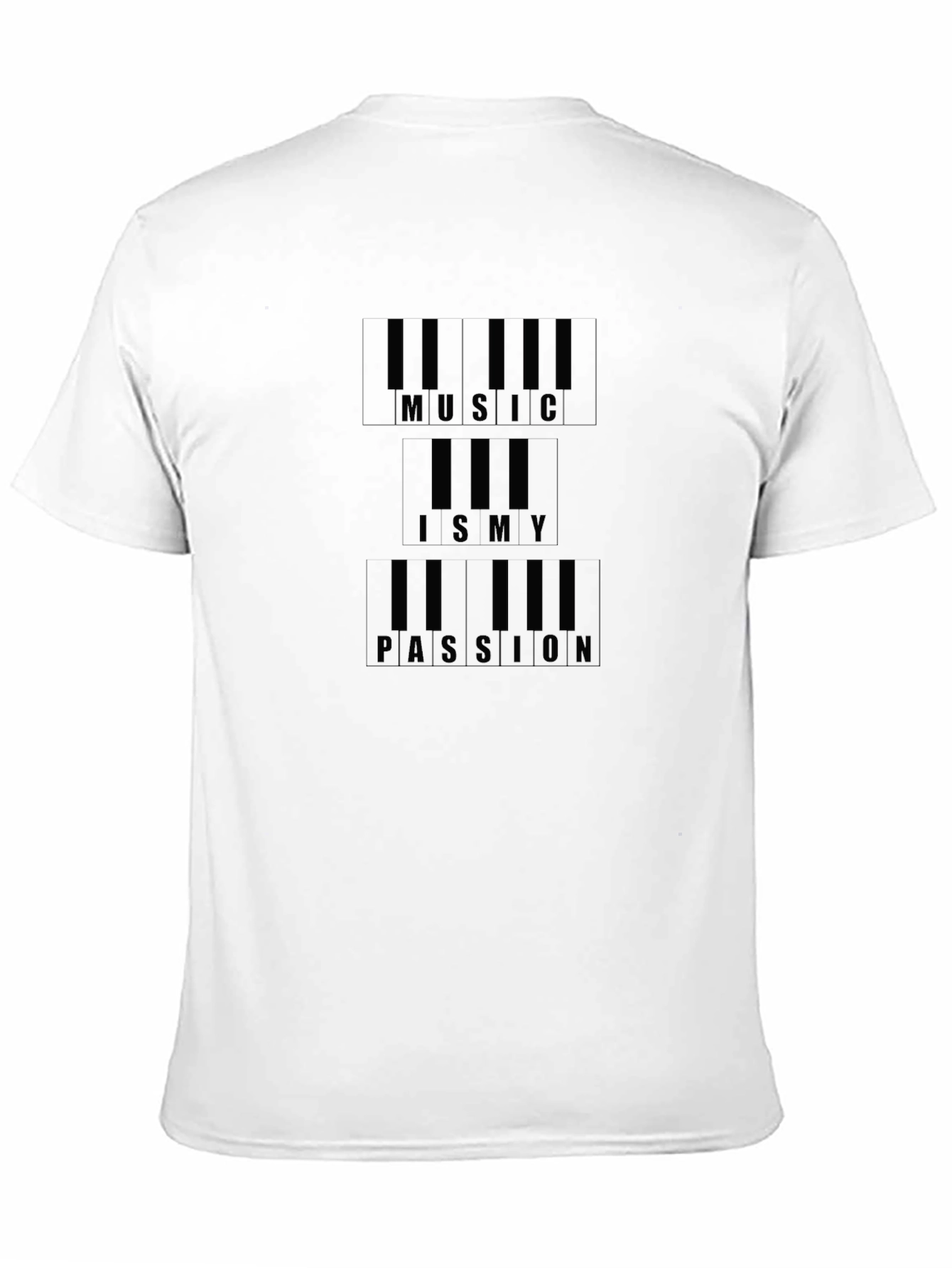 Music is My Passion Graphic Tee - Black T-Shirt