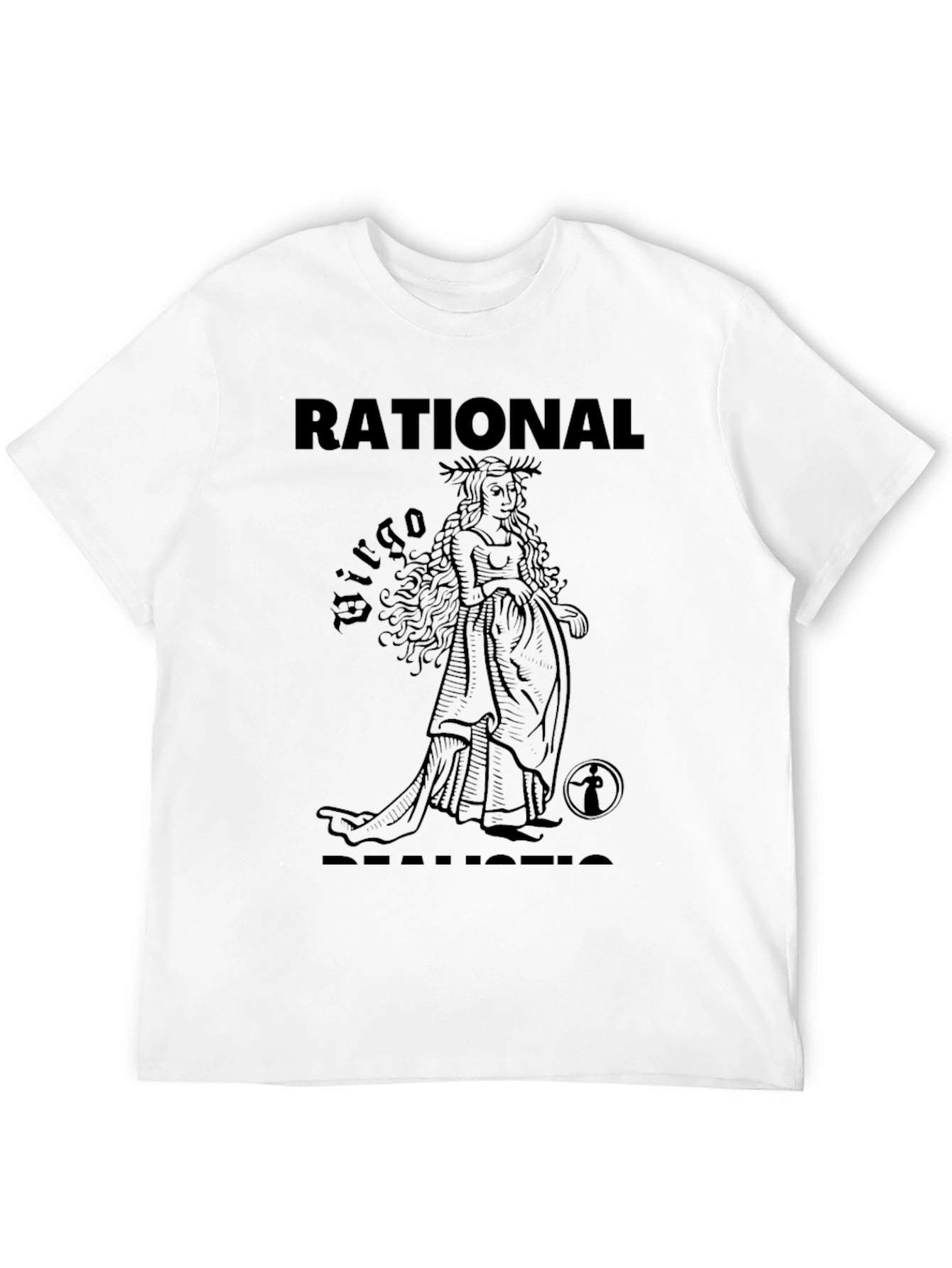 Rational Virgo Realistic Black T-Shirt
