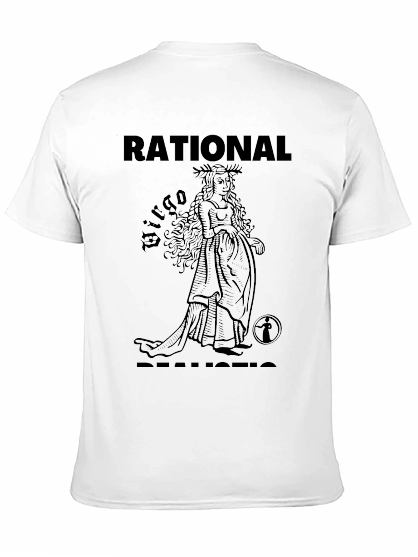 Rational Virgo Realistic Black T-Shirt