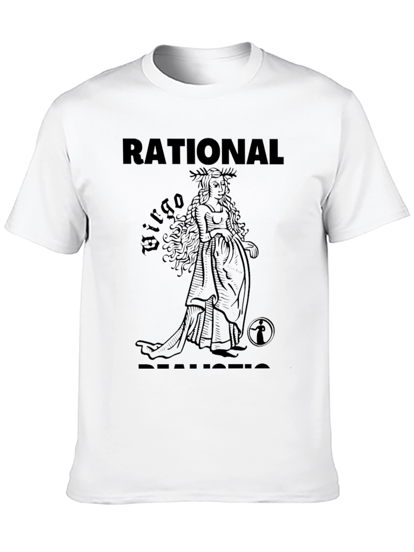 Rational Virgo Realistic Black T-Shirt