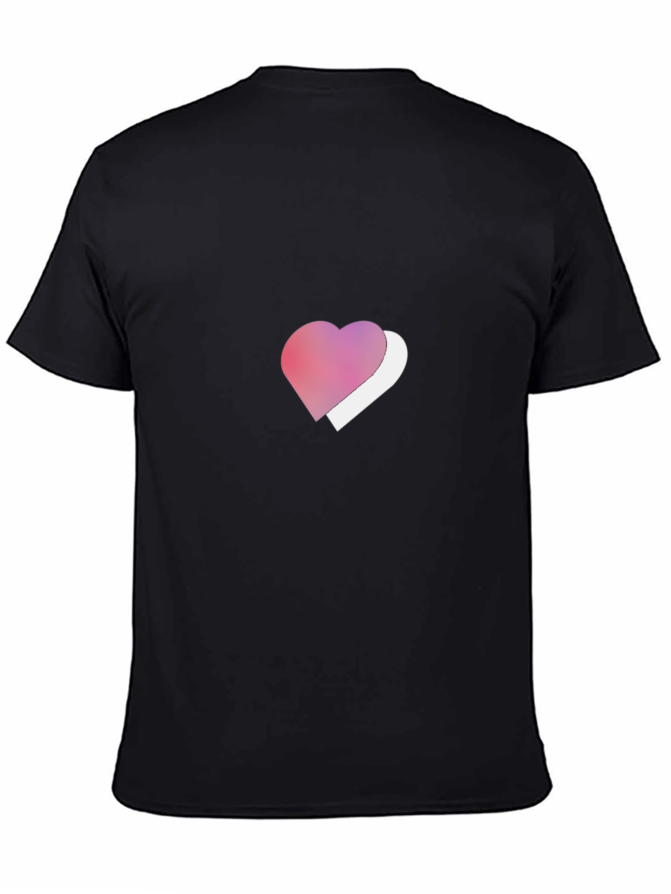 Heart Graphic Tee - Stylish Black T-Shirt