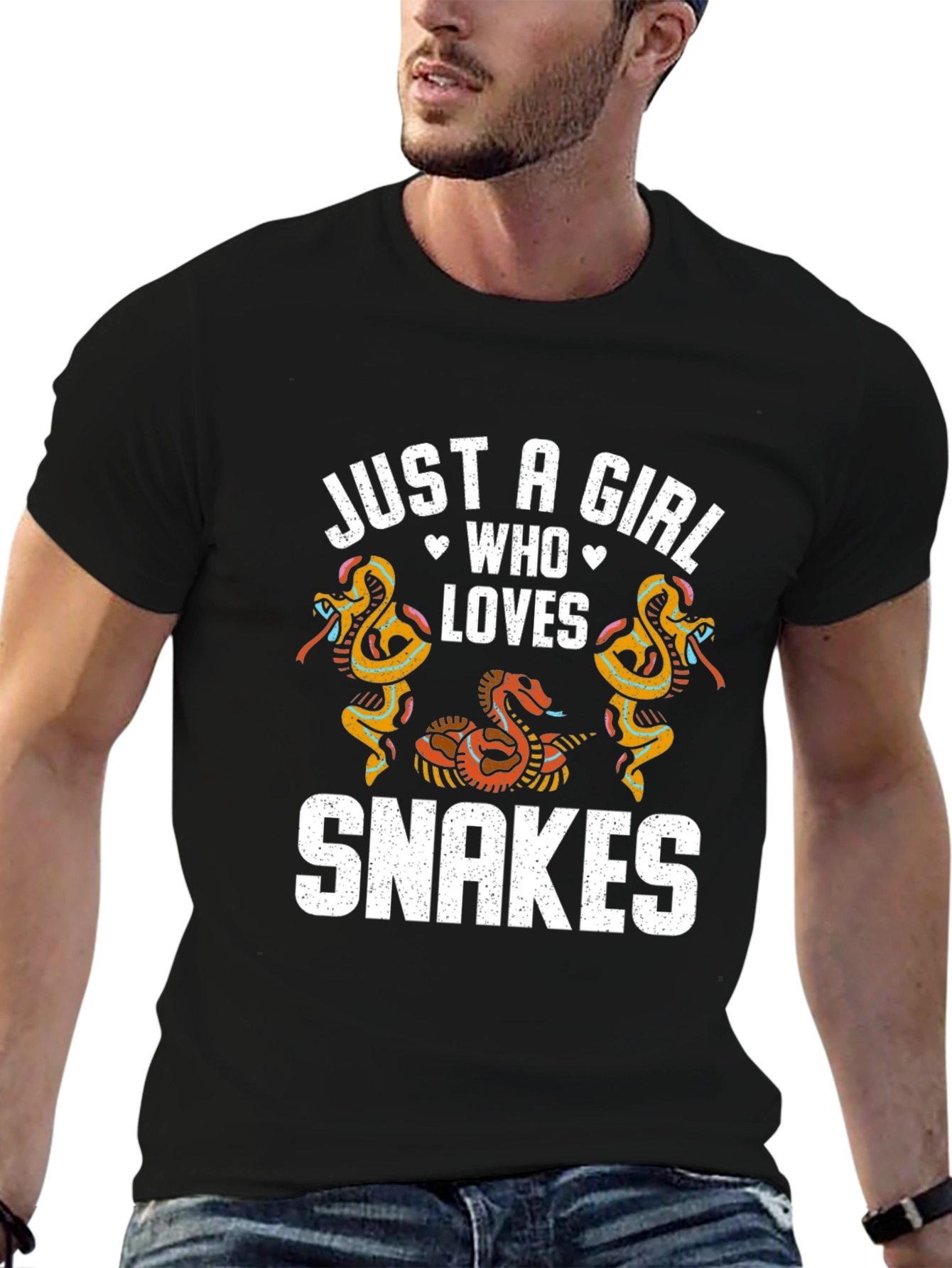 Just A Girl Who Loves Snakes Graphic T-Shirt