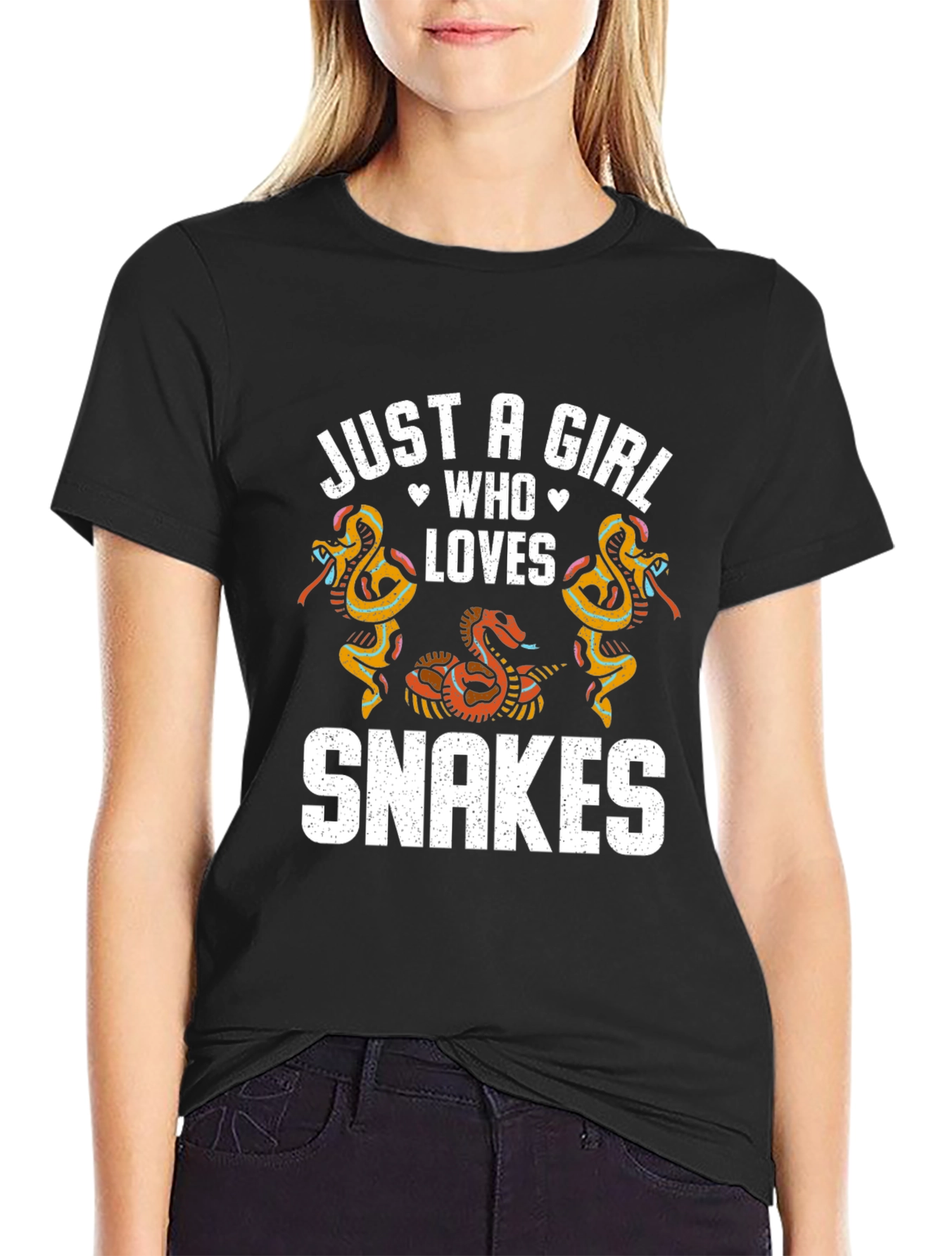 Just A Girl Who Loves Snakes Graphic T-Shirt