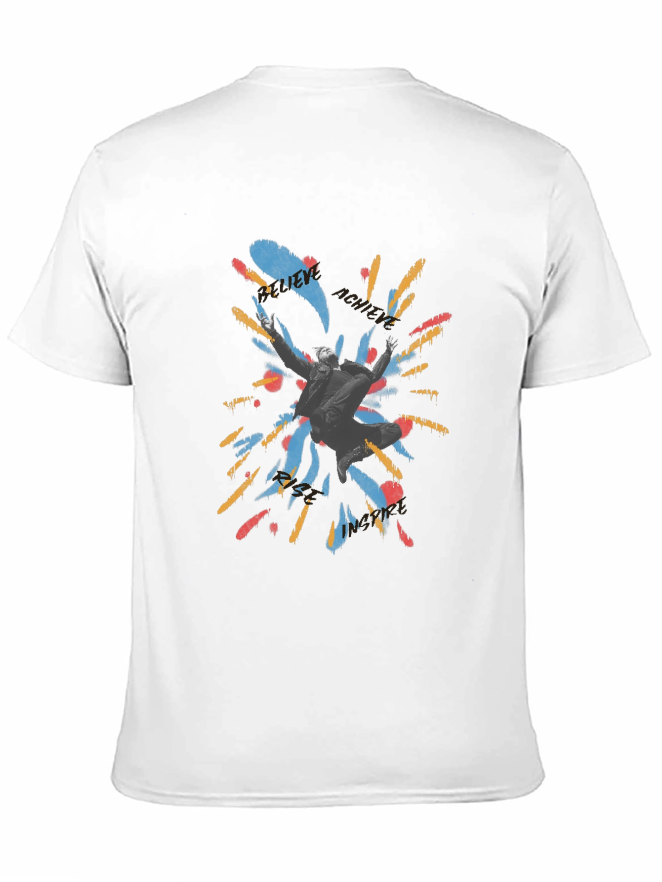 Motivational Graphic Print Black T-Shirt