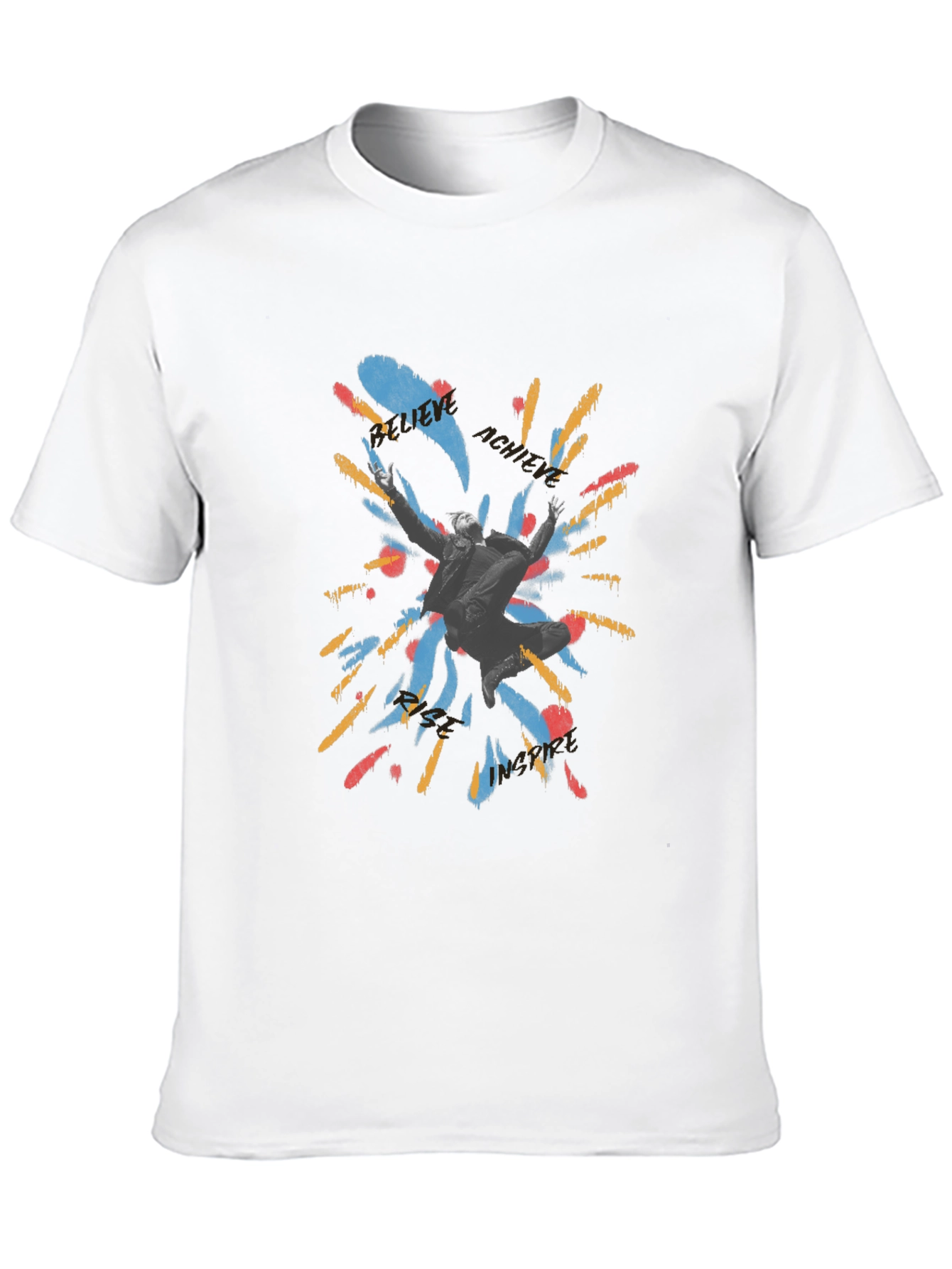Motivational Graphic Print Black T-Shirt