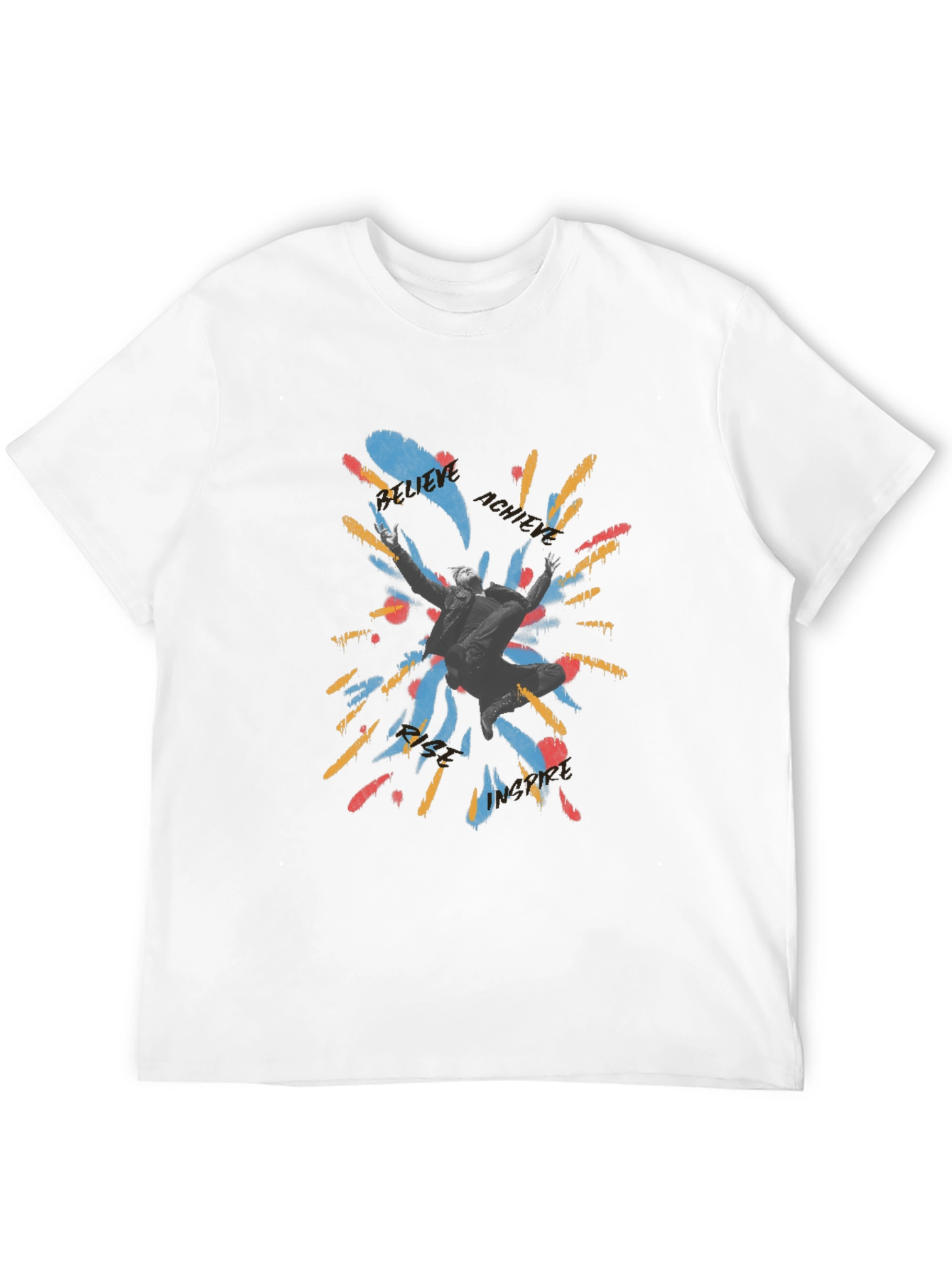 Motivational Graphic Print Black T-Shirt