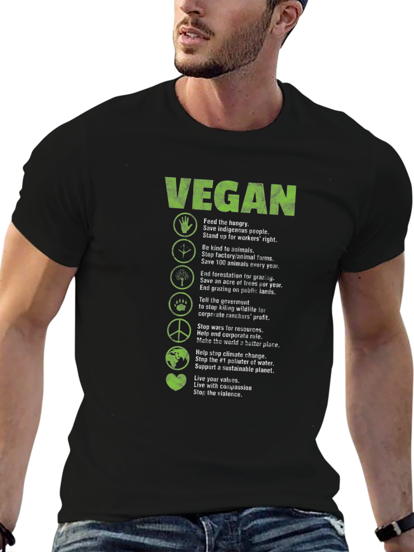 Vegan T-Shirt - Awareness & Compassion