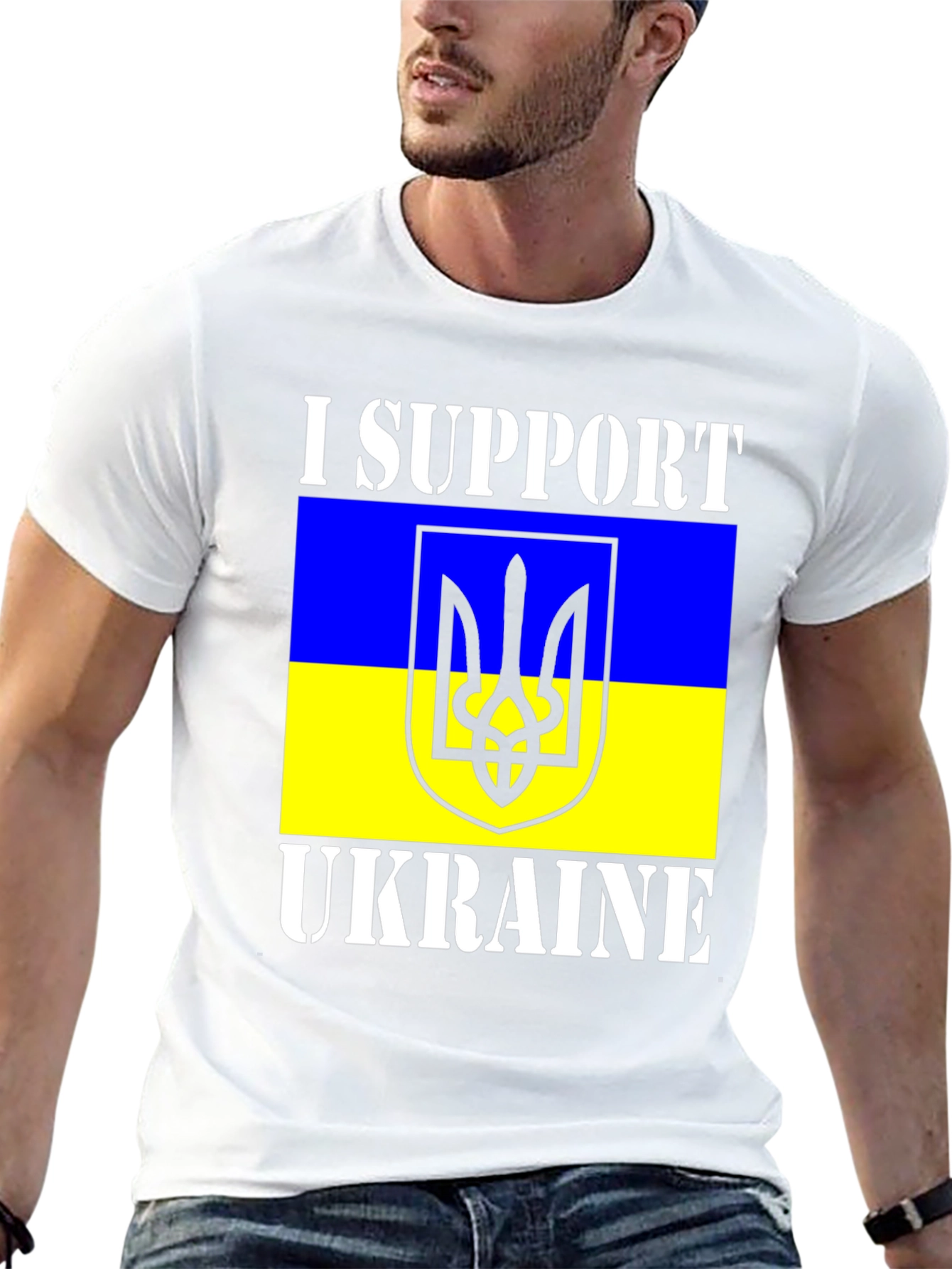 I Support Ukraine T-Shirt - Black