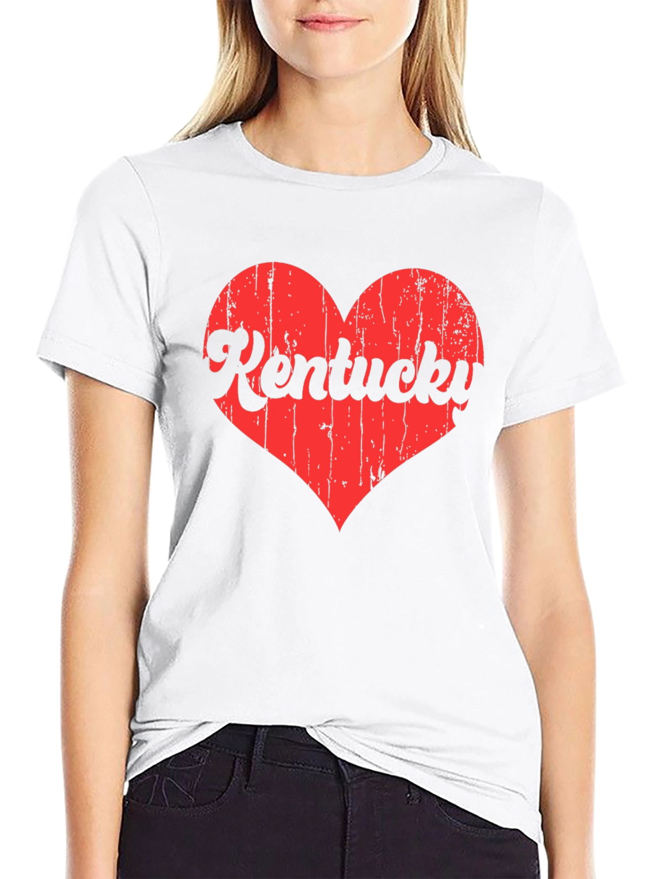 Kentucky Heart T-Shirt - Distressed Graphic Tee