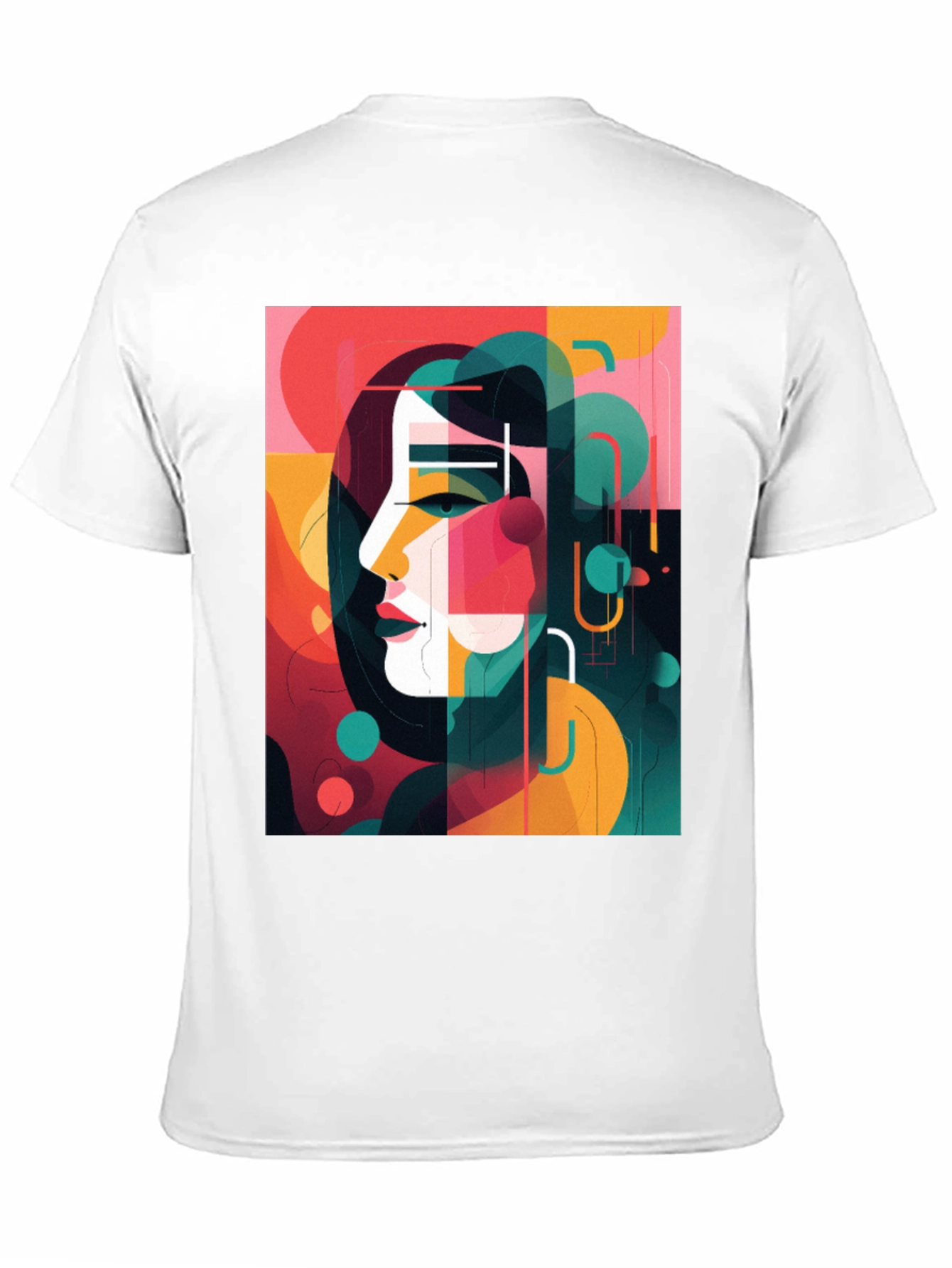 Abstract Portrait Graphic Tee - Modern Art Shirt