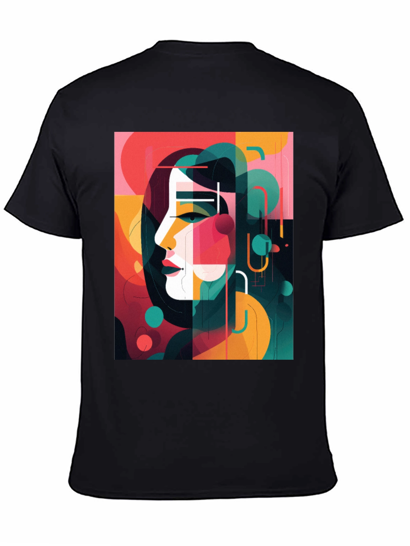 Abstract Portrait Graphic Tee - Modern Art Shirt