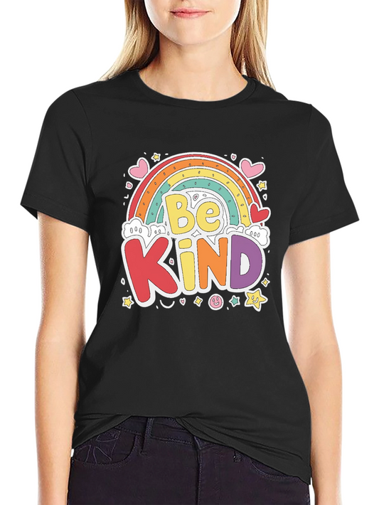 Be Kind Rainbow Graphic T-Shirt