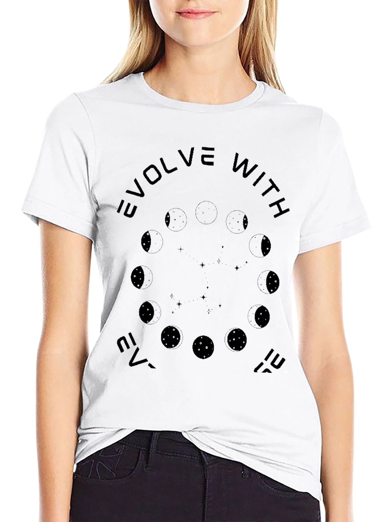 Evolve With It Black Graphic Tee