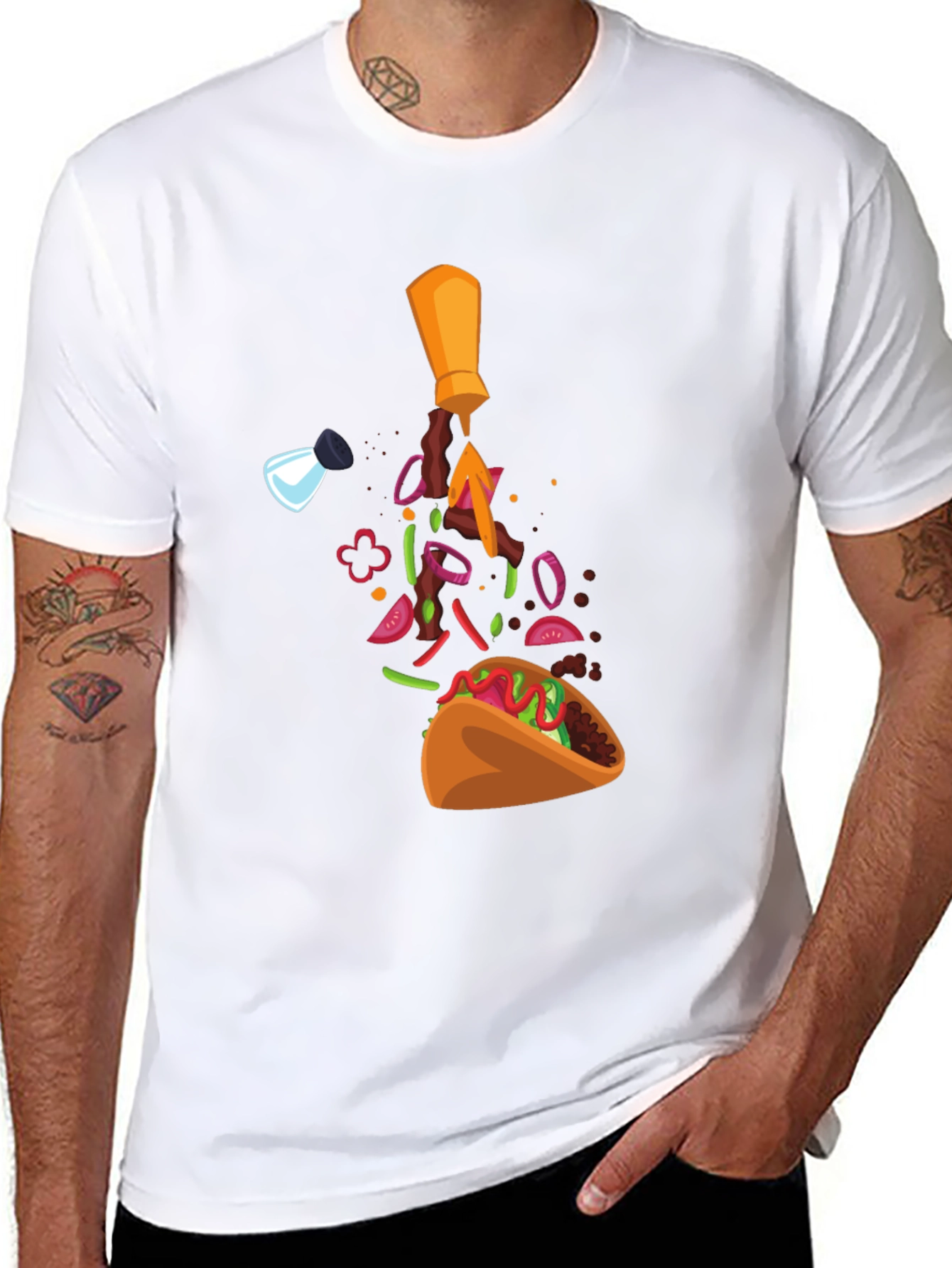Taco Ingredients T-Shirt - Funny Foodie Tee