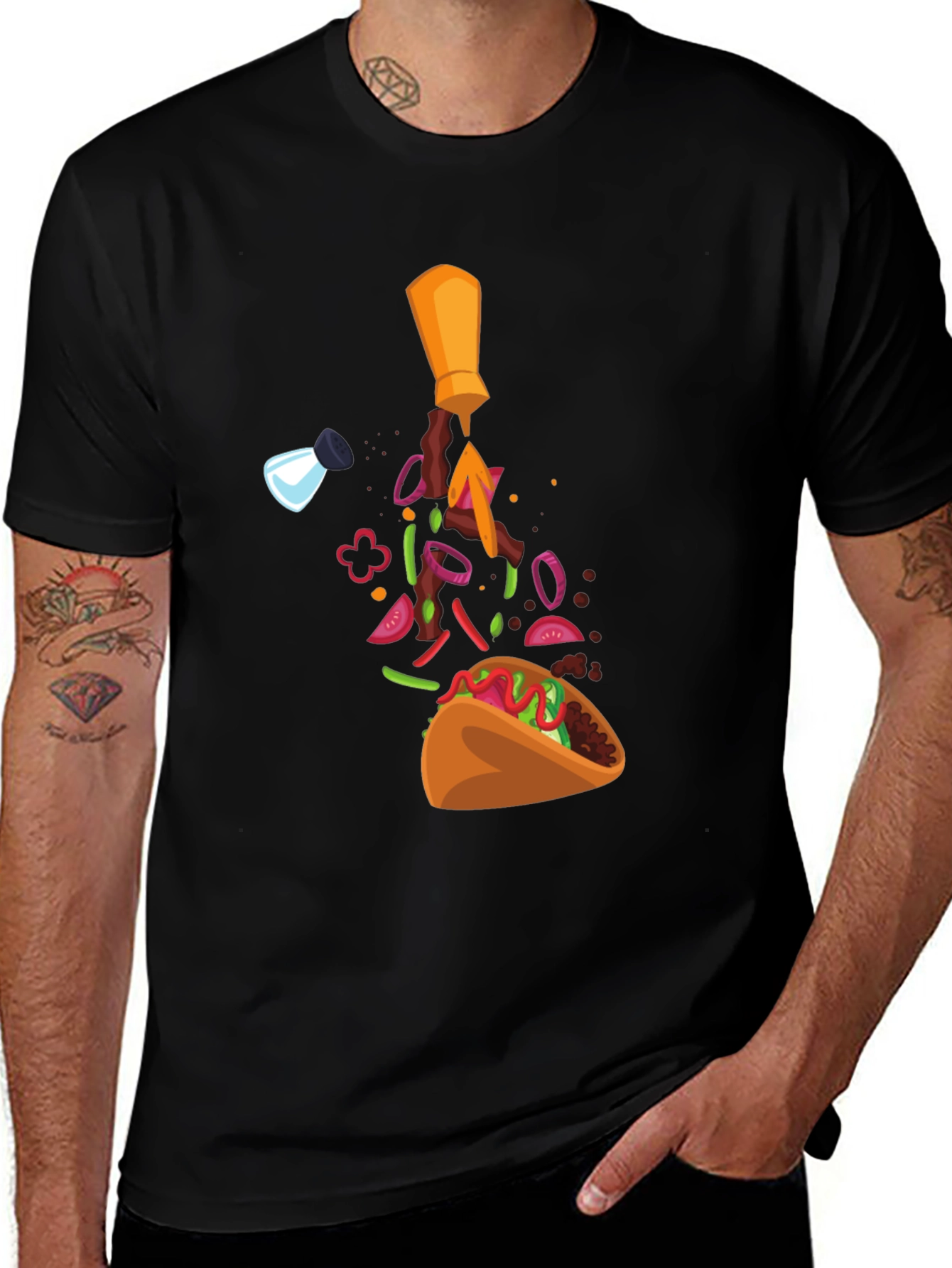 Taco Ingredients T-Shirt - Funny Foodie Tee