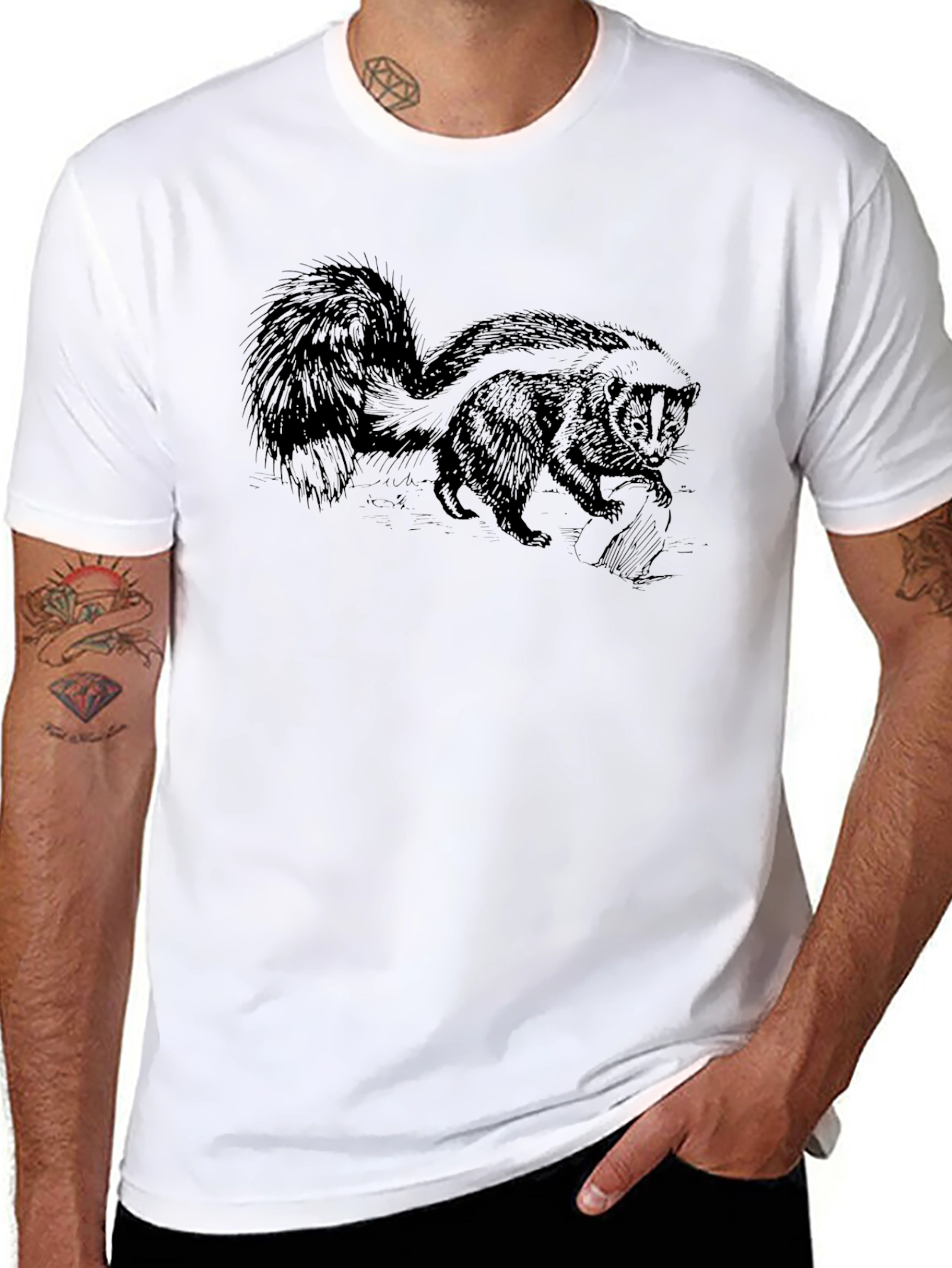Skunk Graphic Tee - Casual Cotton T-Shirt