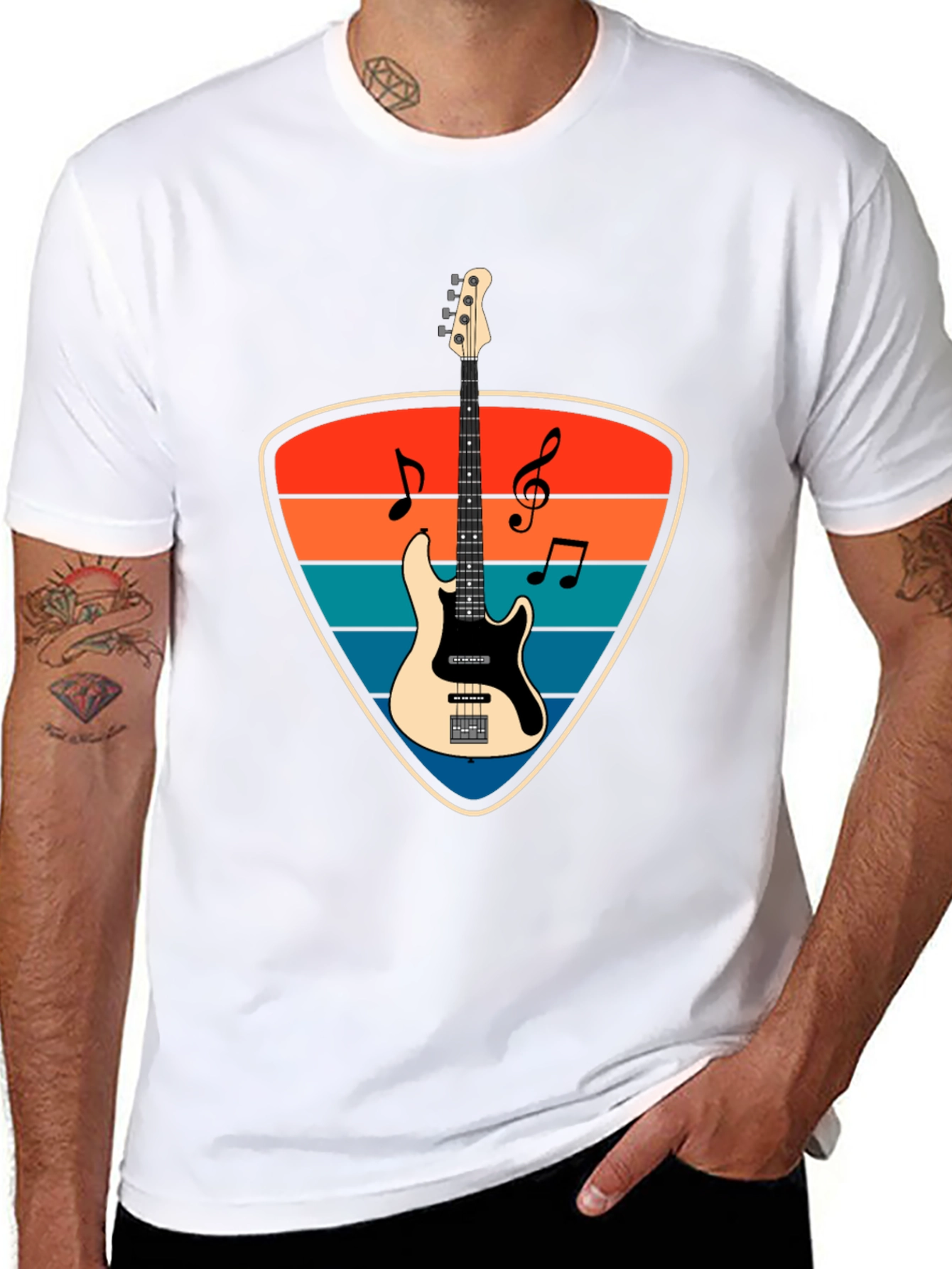Retro Electric Bass Guitar T-Shirt