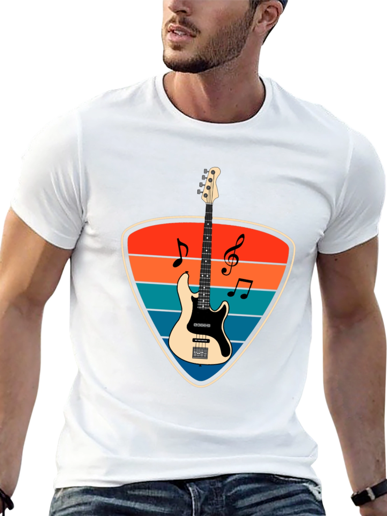 Retro Electric Bass Guitar T-Shirt