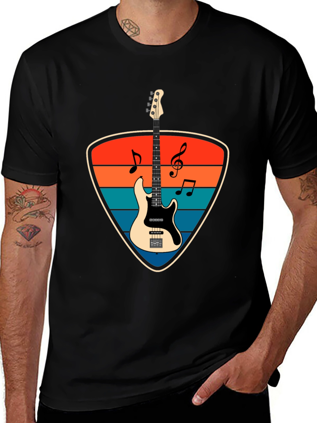 Retro Electric Bass Guitar T-Shirt