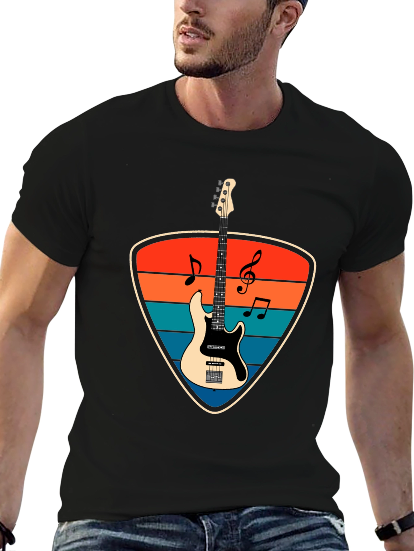 Retro Electric Bass Guitar T-Shirt